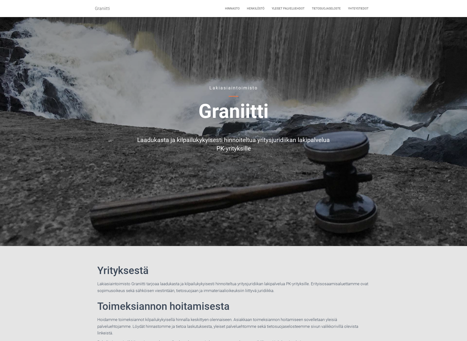 Screenshot for lakigraniitti.fi