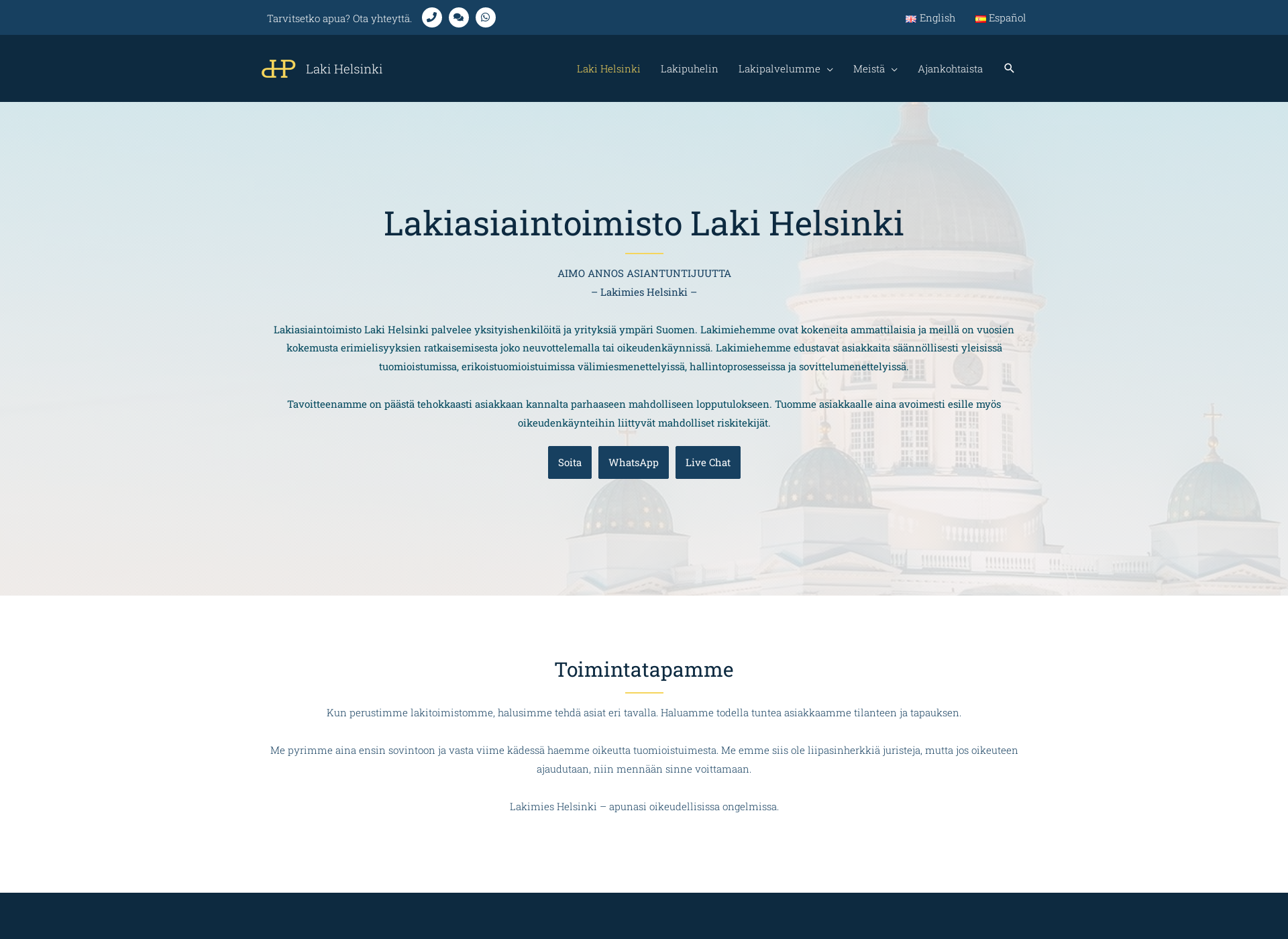 Screenshot for lakihelsinki.fi