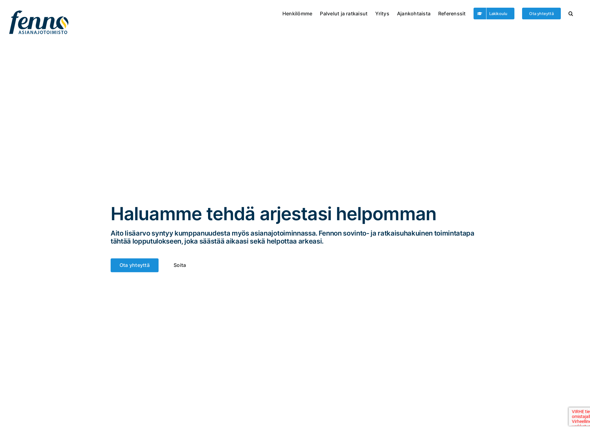 Skärmdump för lakikoulu.fi