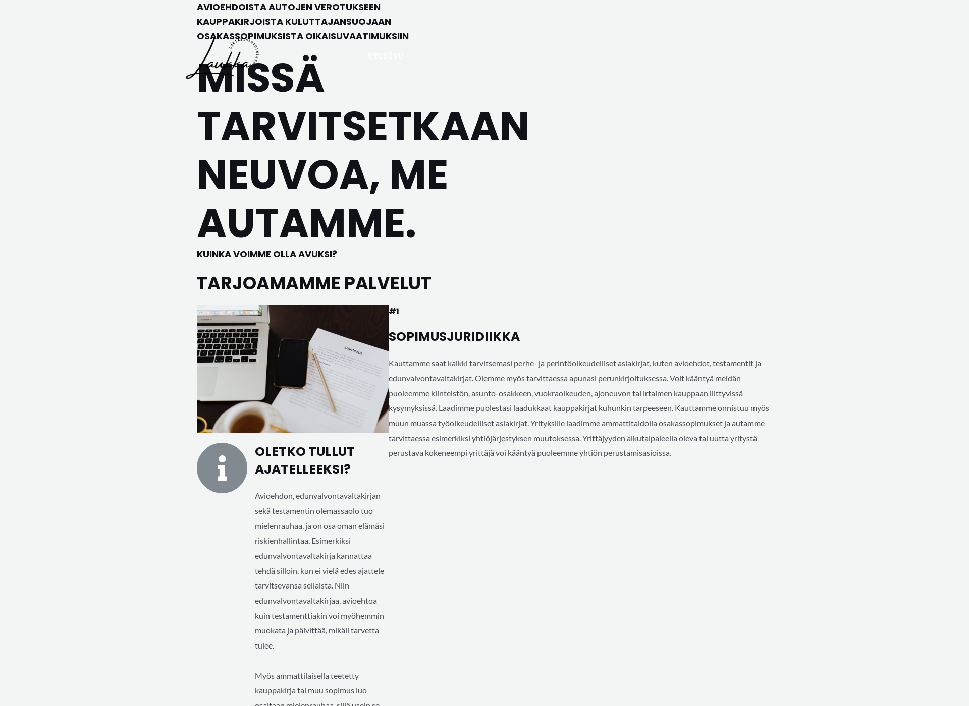 Skärmdump för lakilaukka.fi
