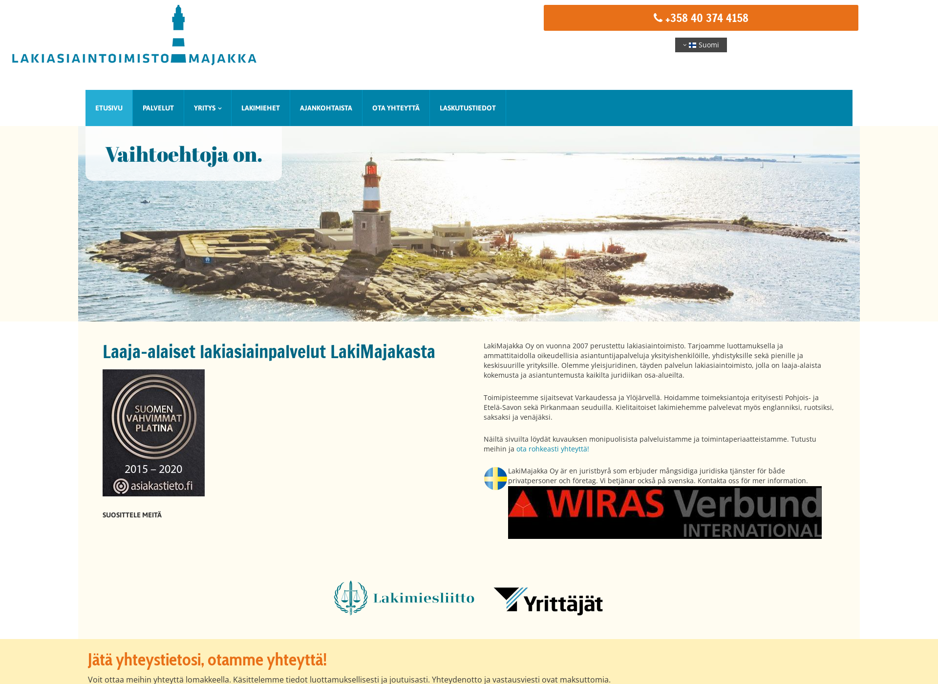 Screenshot for lakimajakka.fi