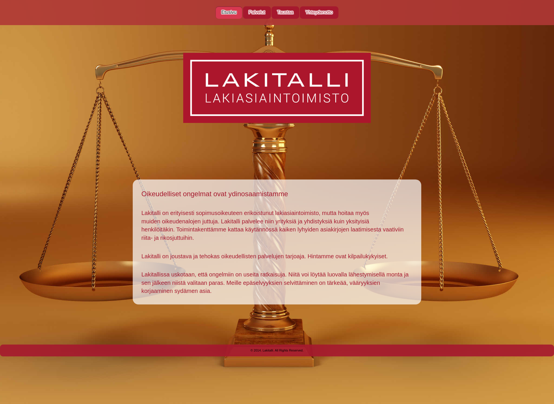 Skärmdump för lakitalli.fi