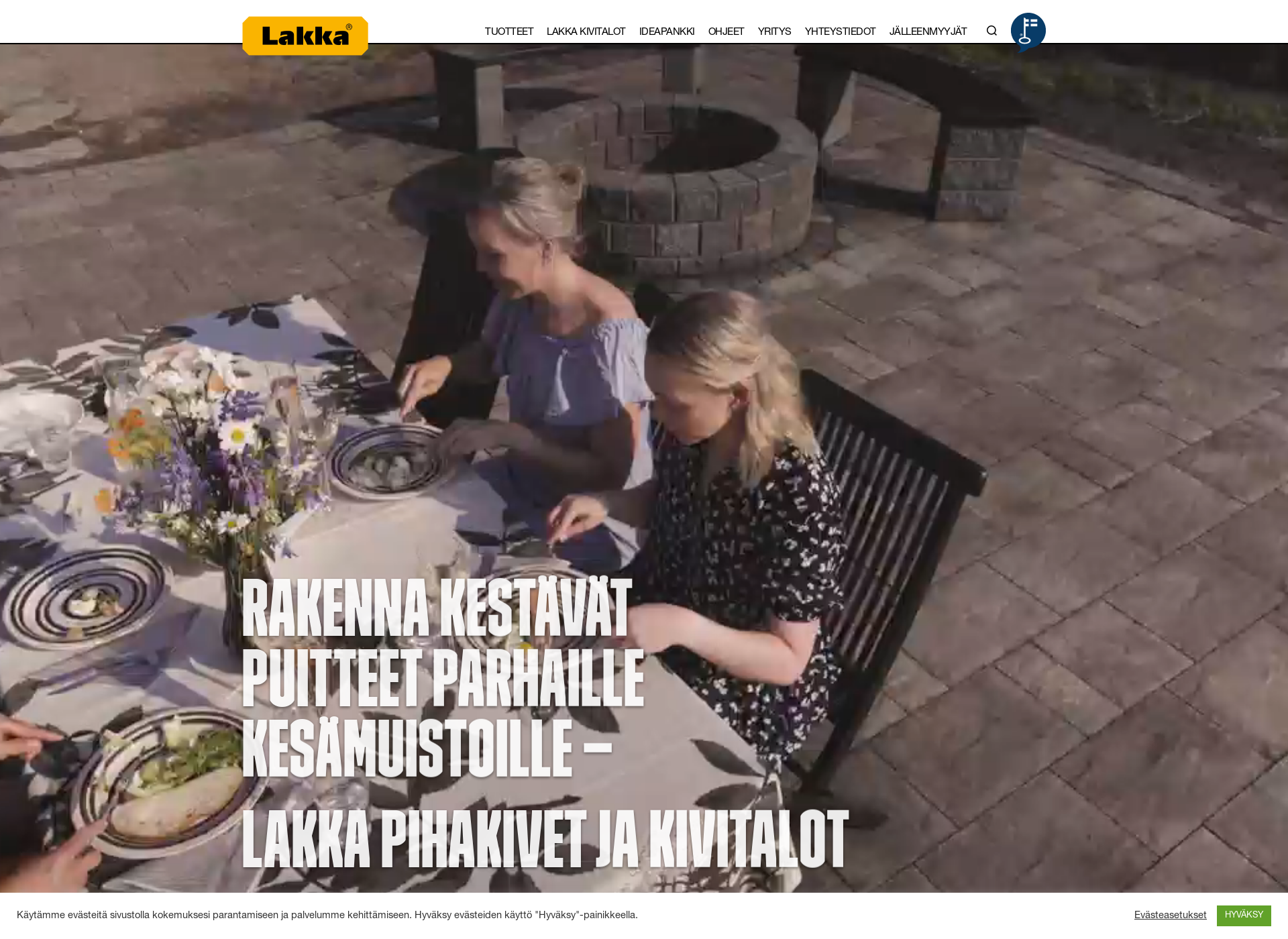 Skärmdump för lakkatalot.fi