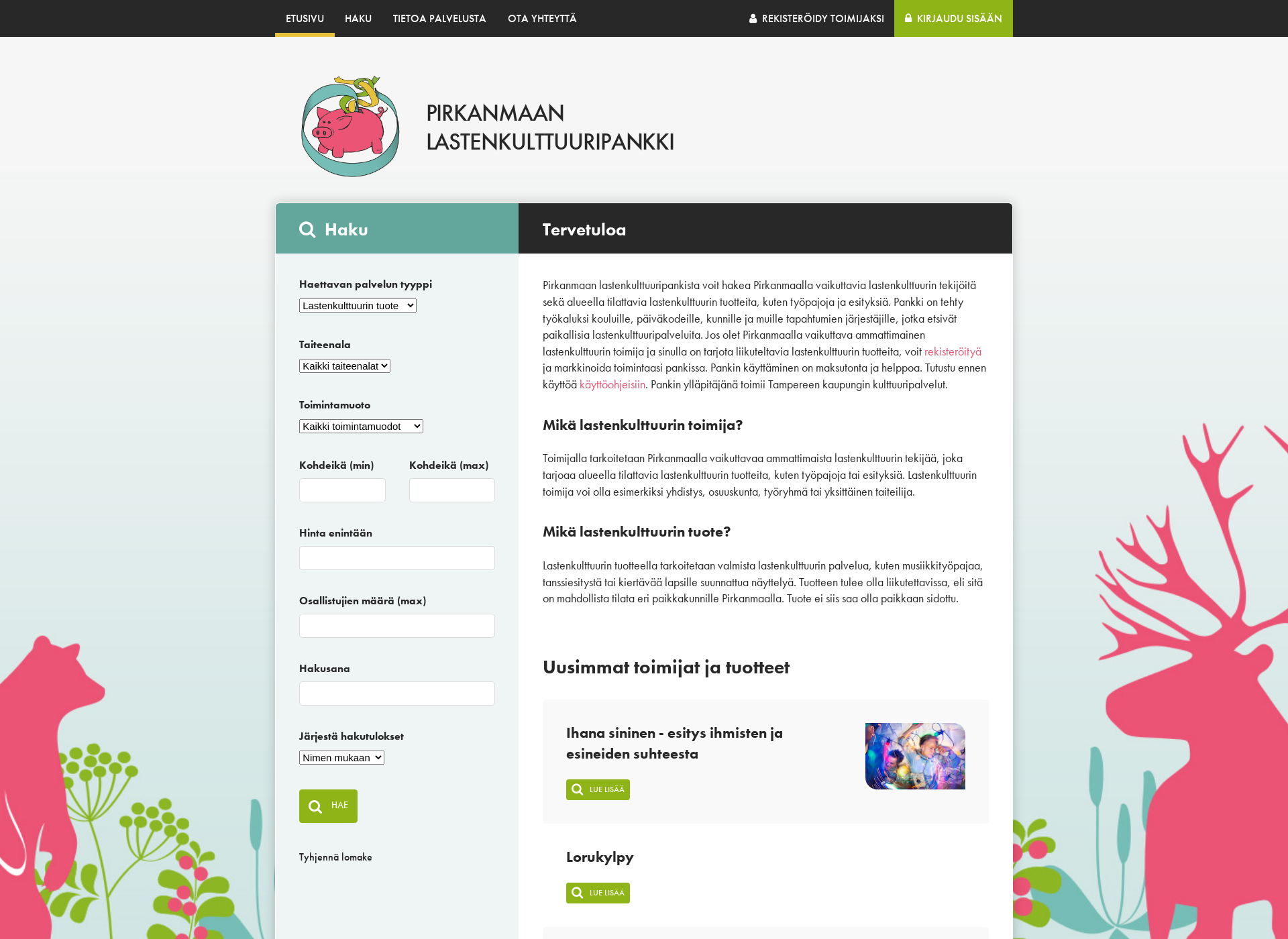 Skärmdump för lakupankki.fi