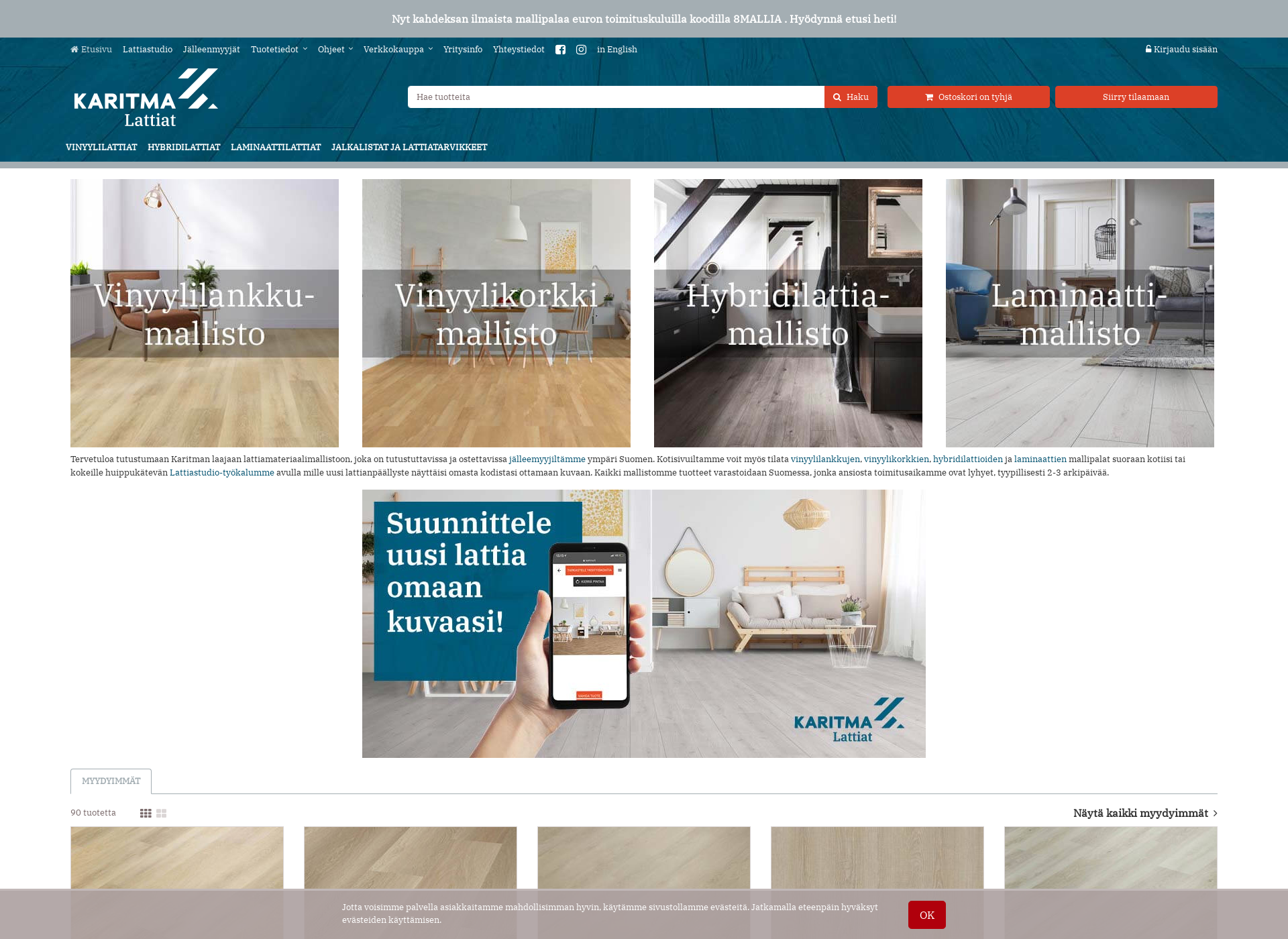 Screenshot for laminaatit.fi