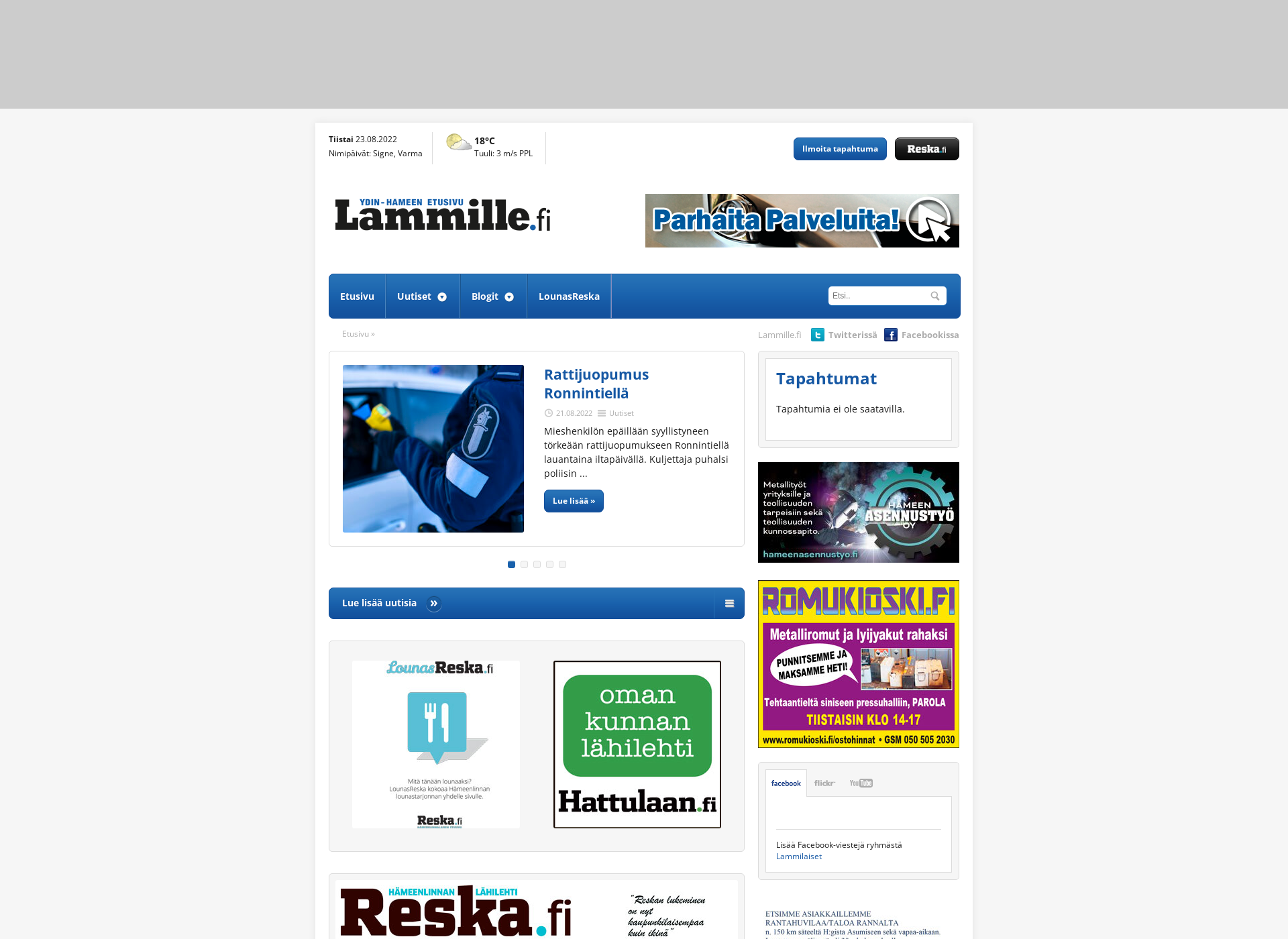 Screenshot for lammille.fi