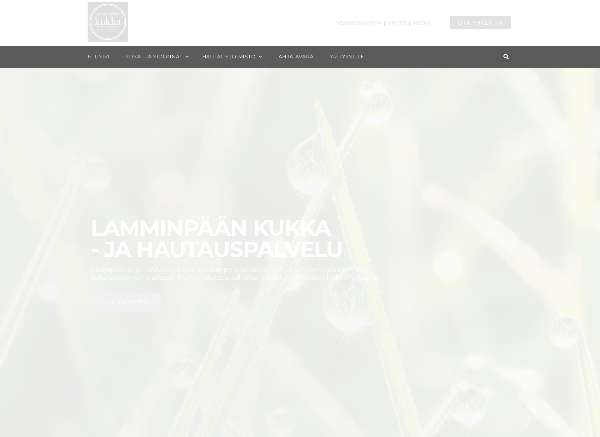 Skärmdump för lamminpaanhautauspalvelu.fi