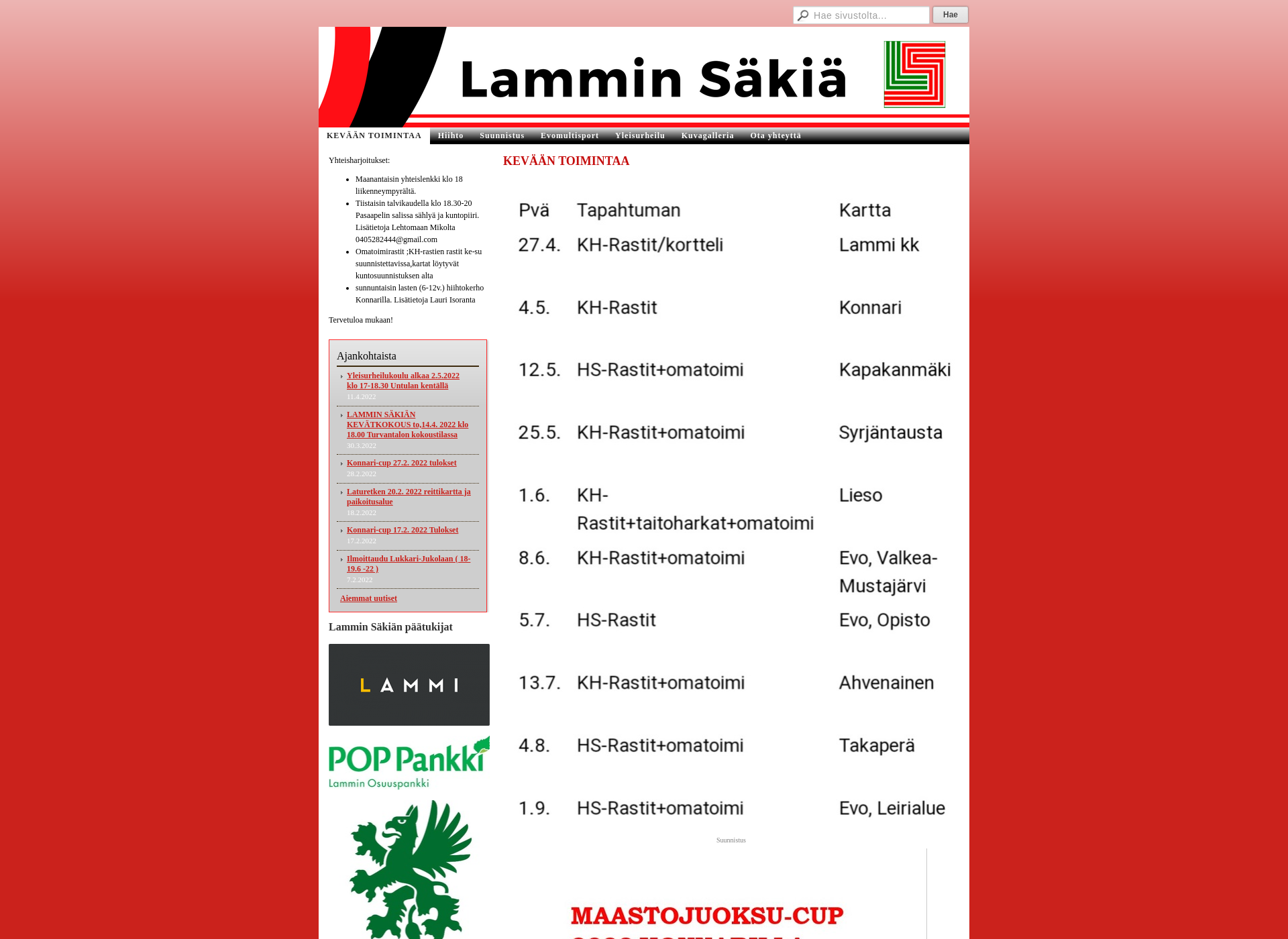 Skärmdump för lamminsakia.fi