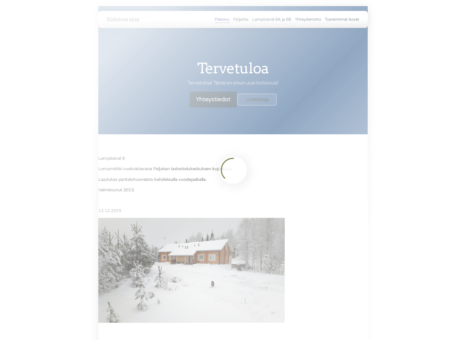 Skärmdump för lampitaival.fi