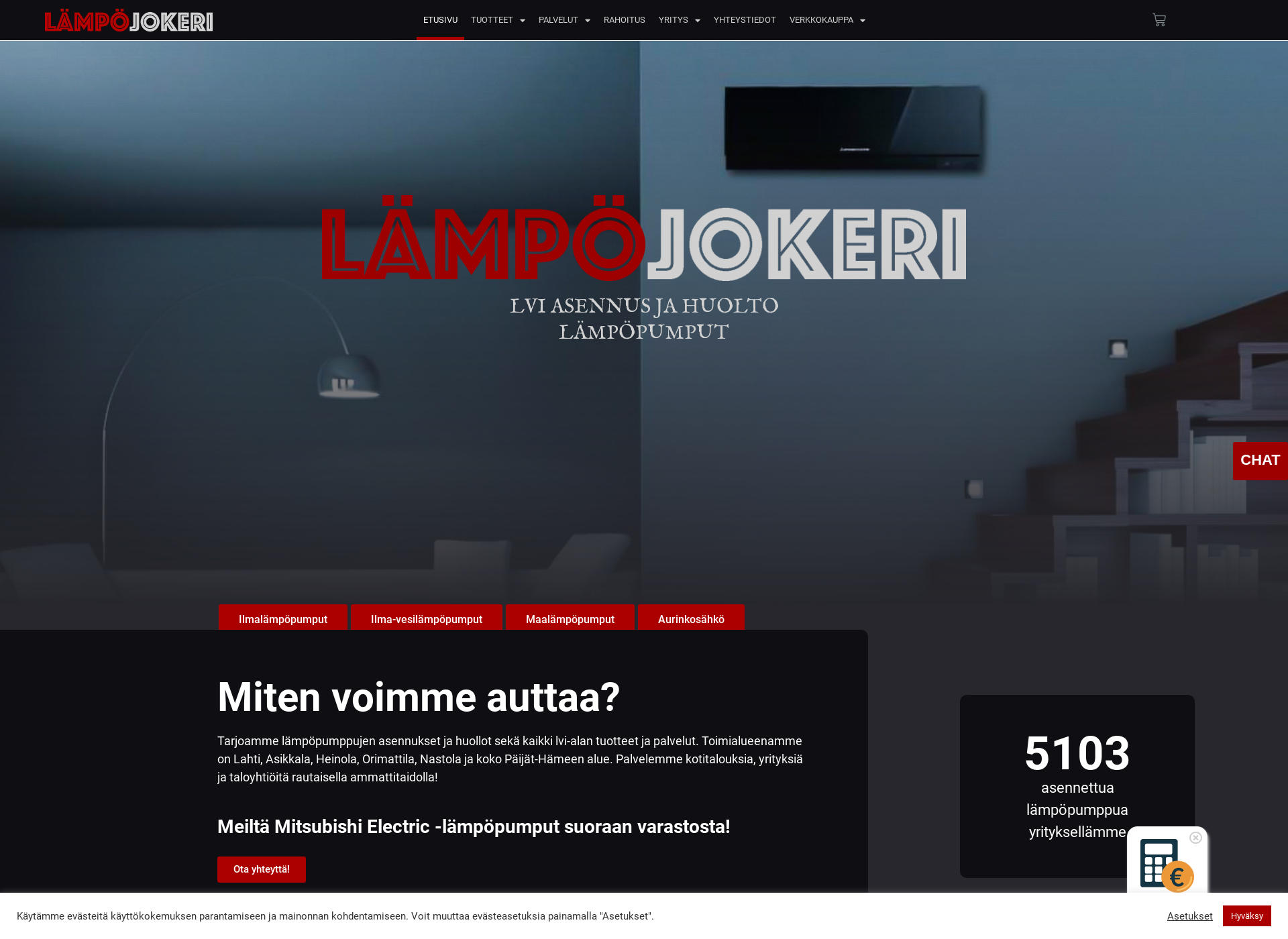 Screenshot for lampojokeri.fi