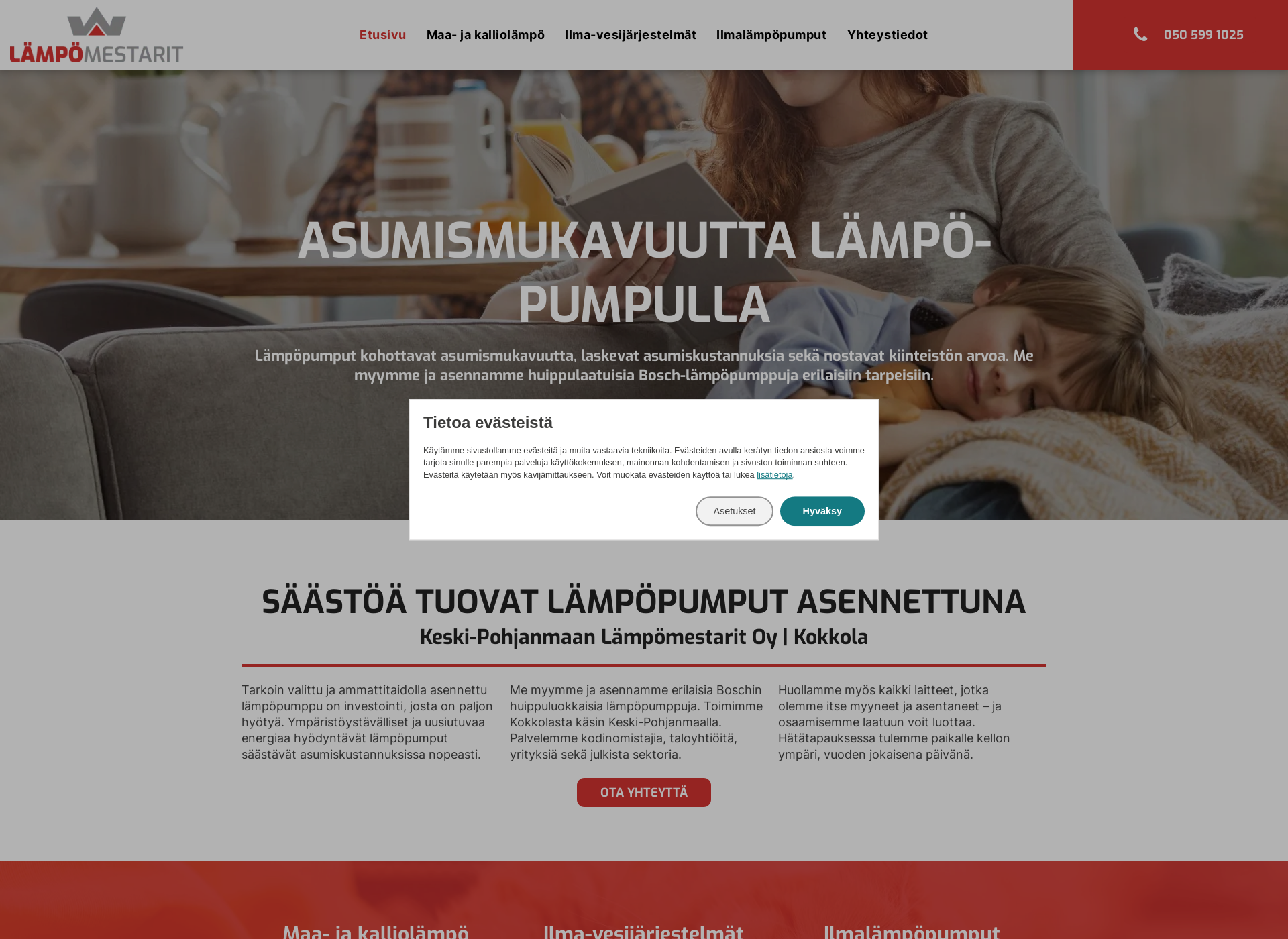 Screenshot for lampomestarit.fi