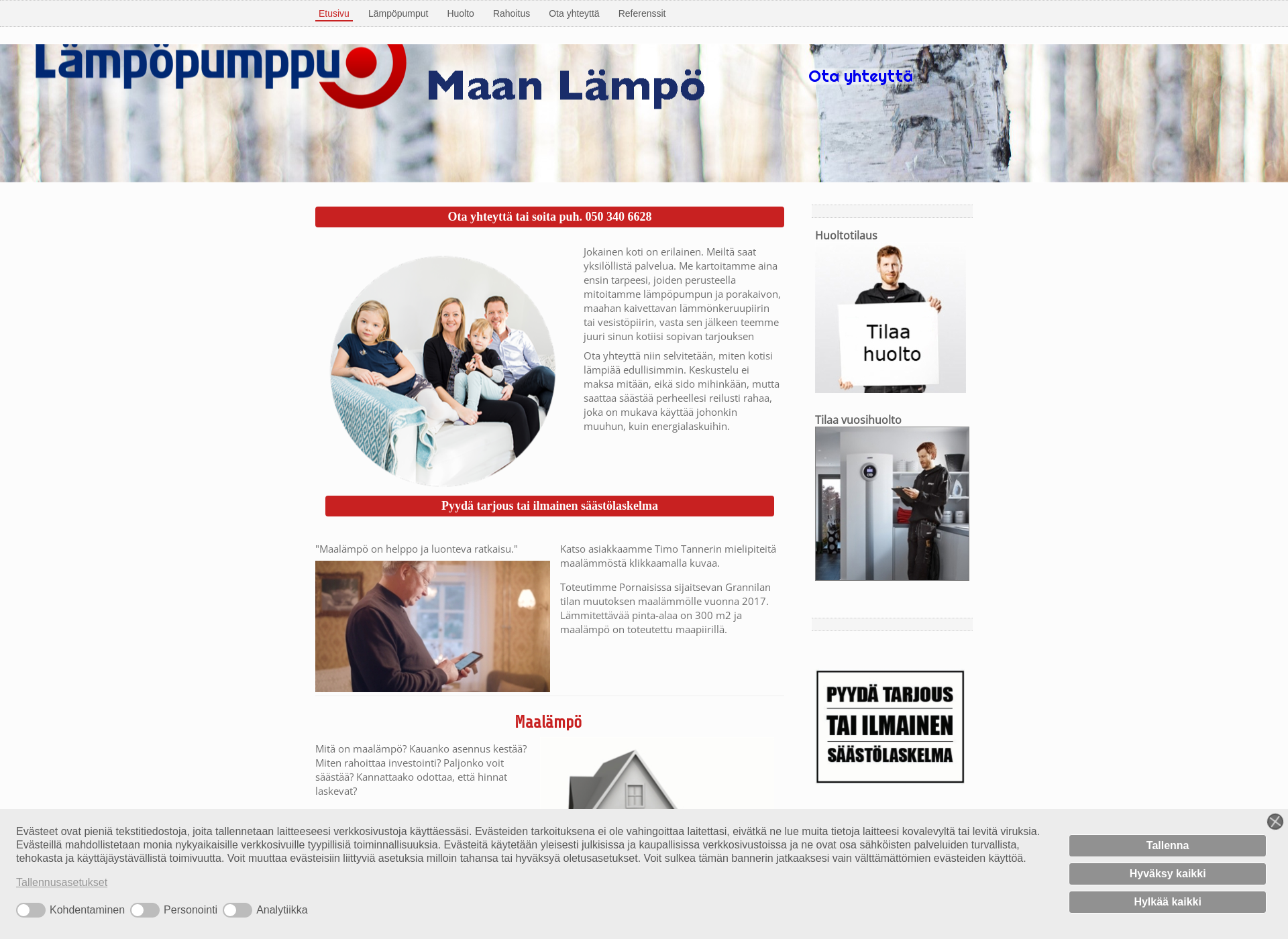 Screenshot for lampopumppupiste.fi
