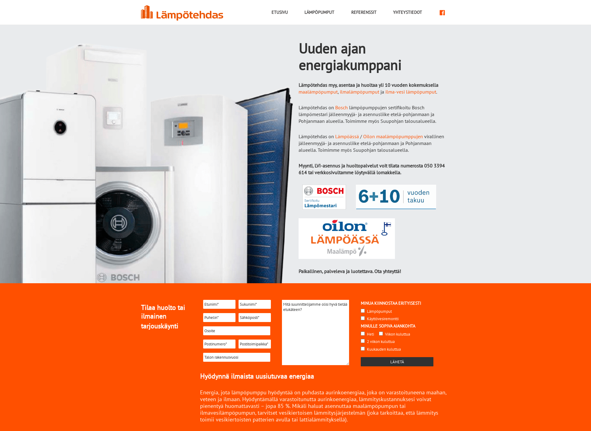 Screenshot for lampotehdas.fi