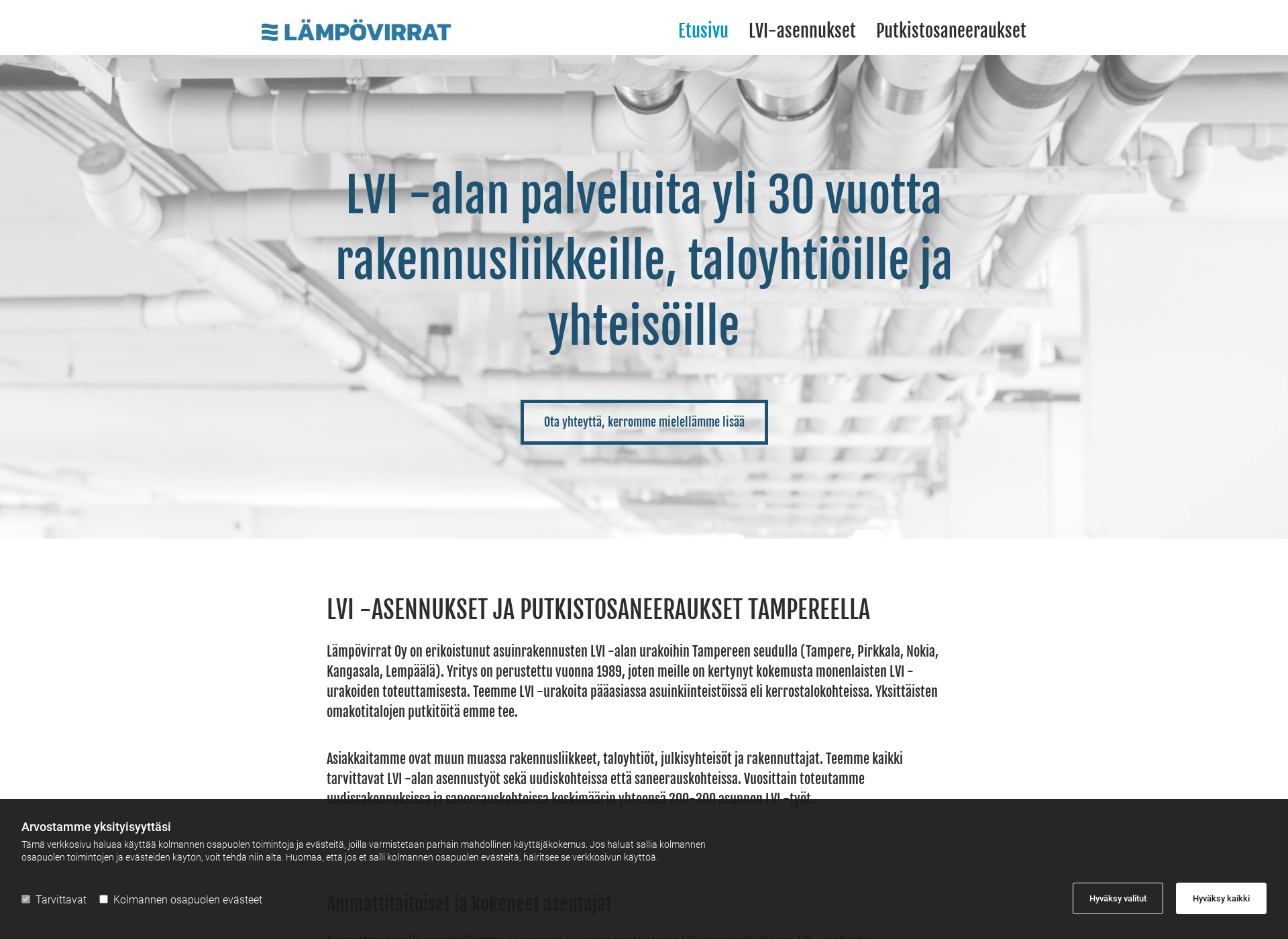 Screenshot for lampovirrat.fi