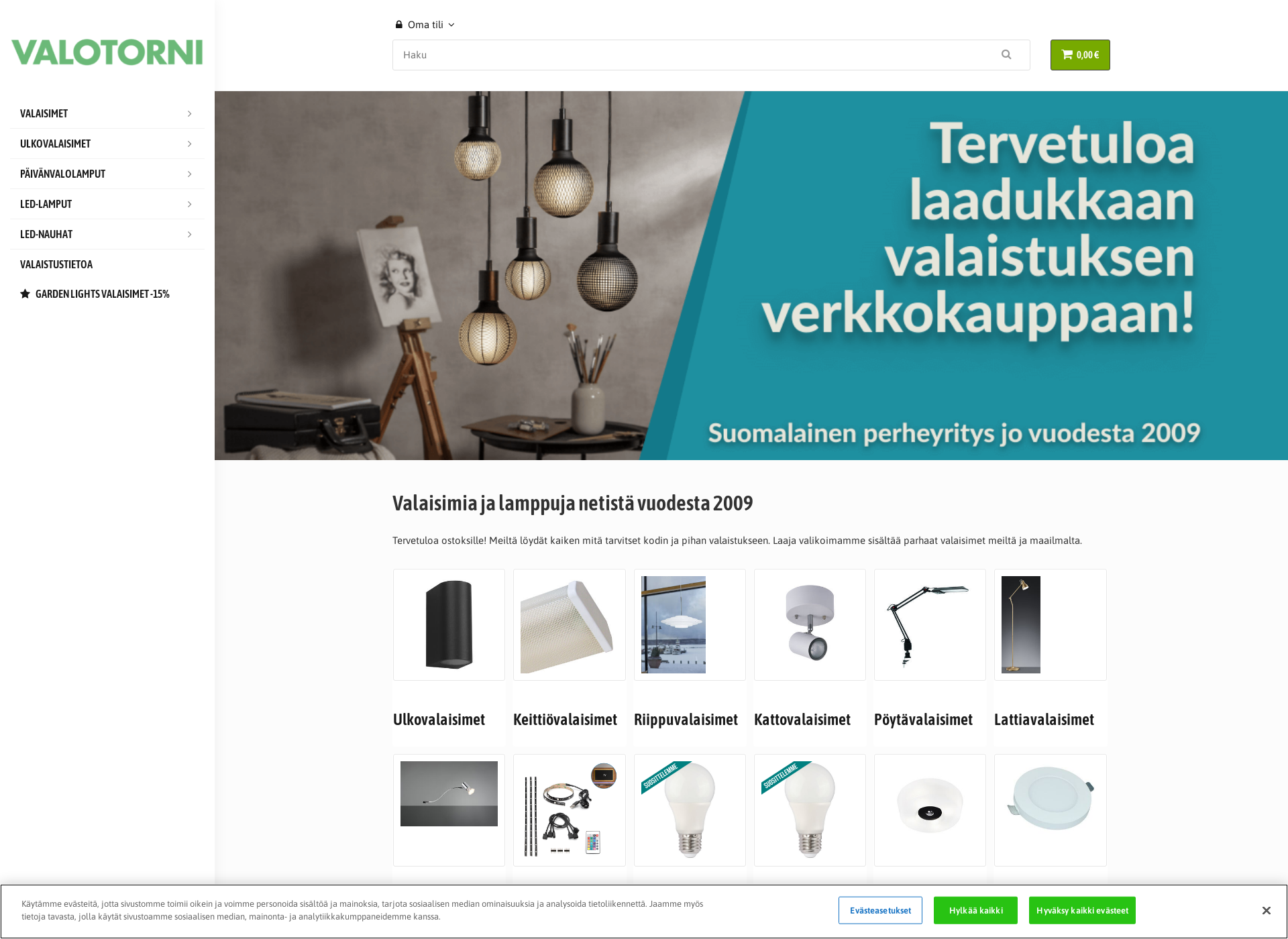 Skärmdump för lamppu.fi