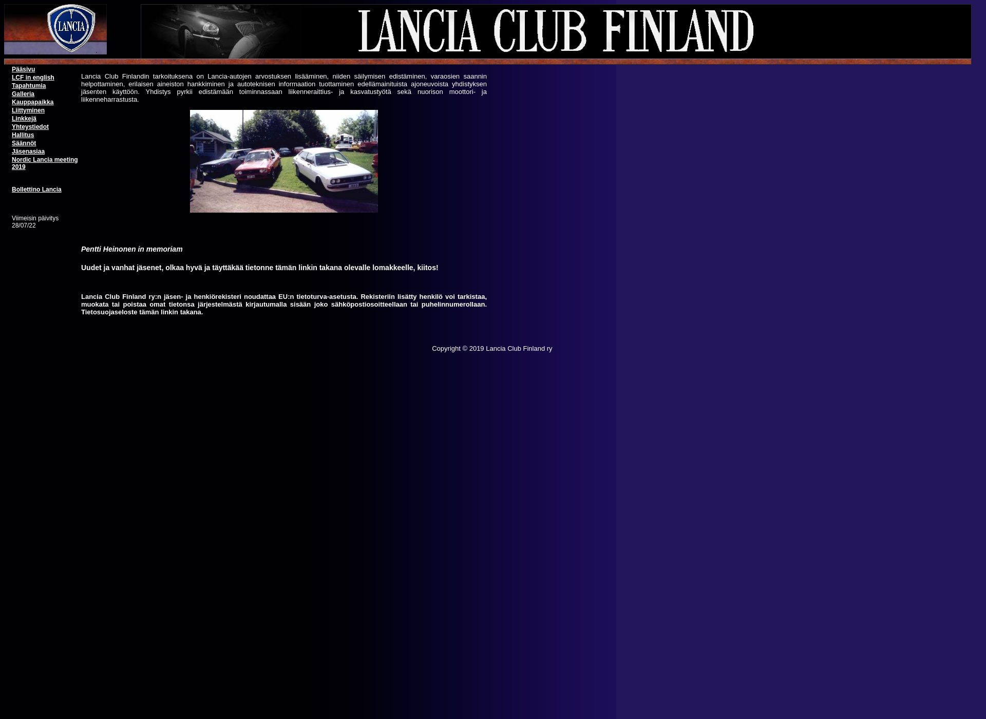 Screenshot for lanciaclubfinland.fi