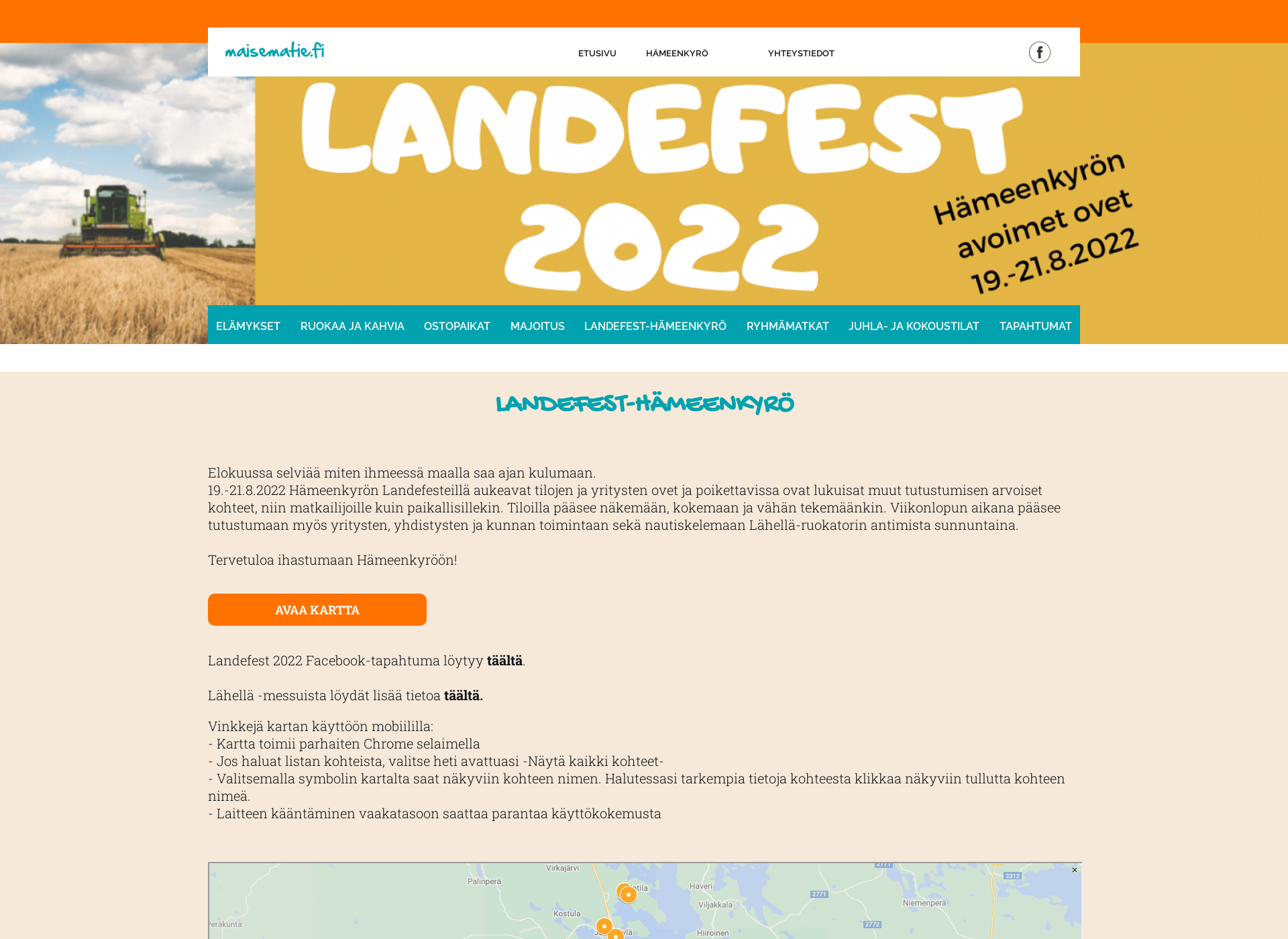 Screenshot for landefest.fi