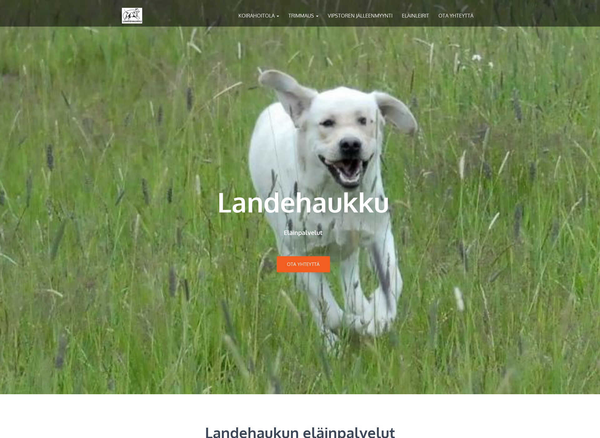 Skärmdump för landehaukku.fi