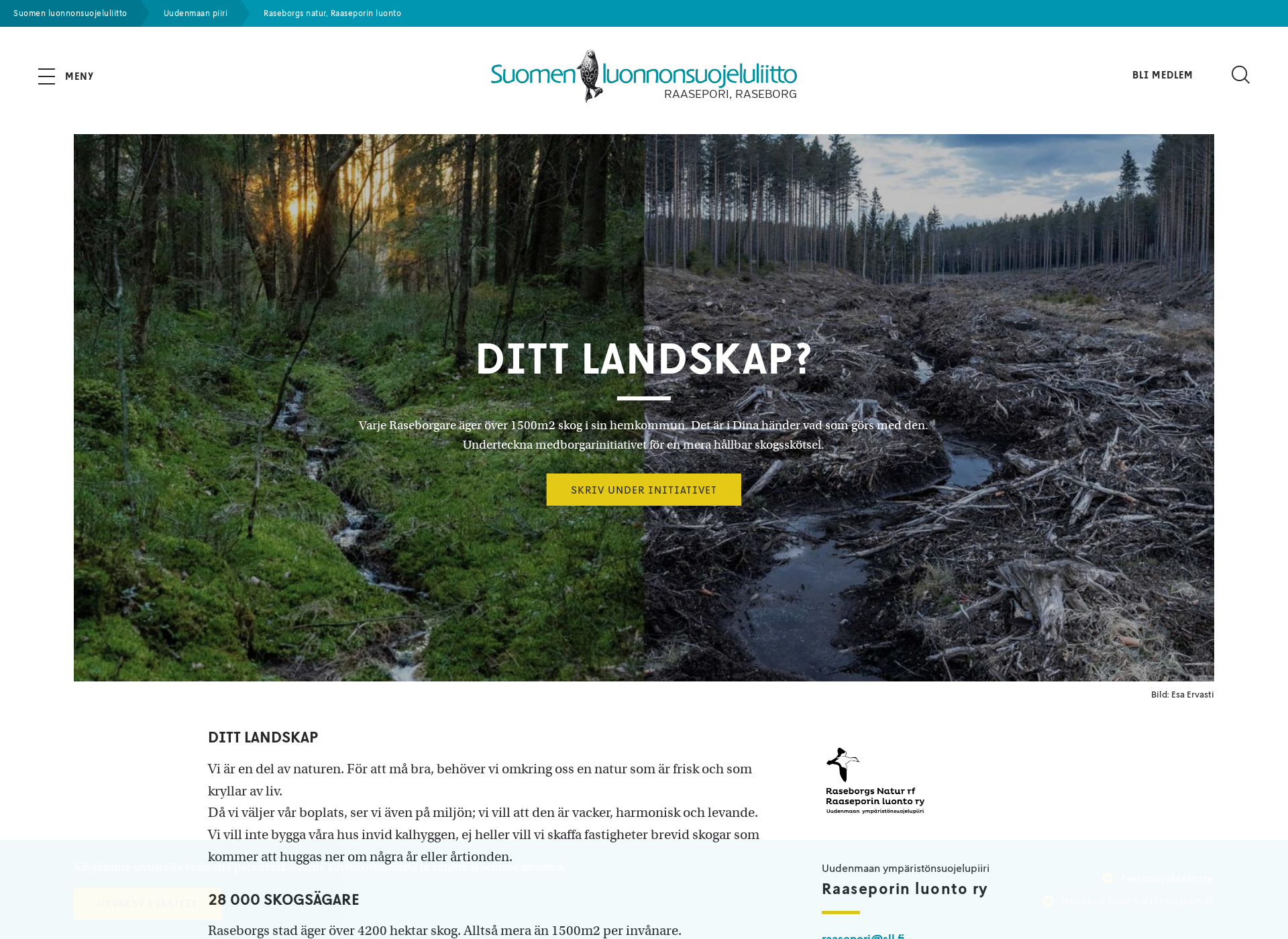 Screenshot for landskap.fi