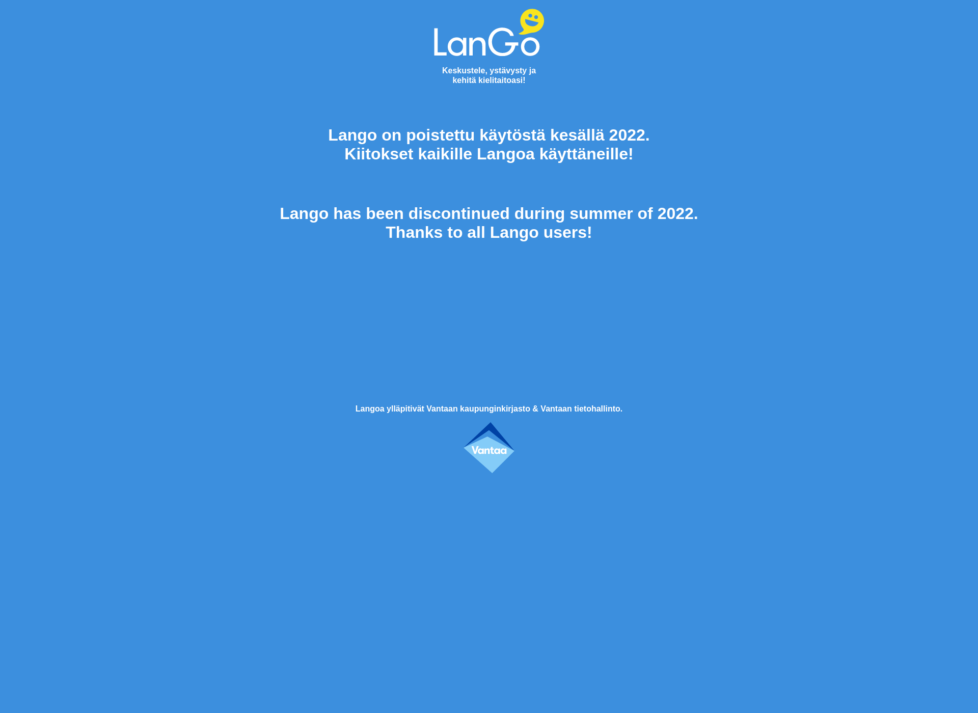 Skärmdump för lango.fi