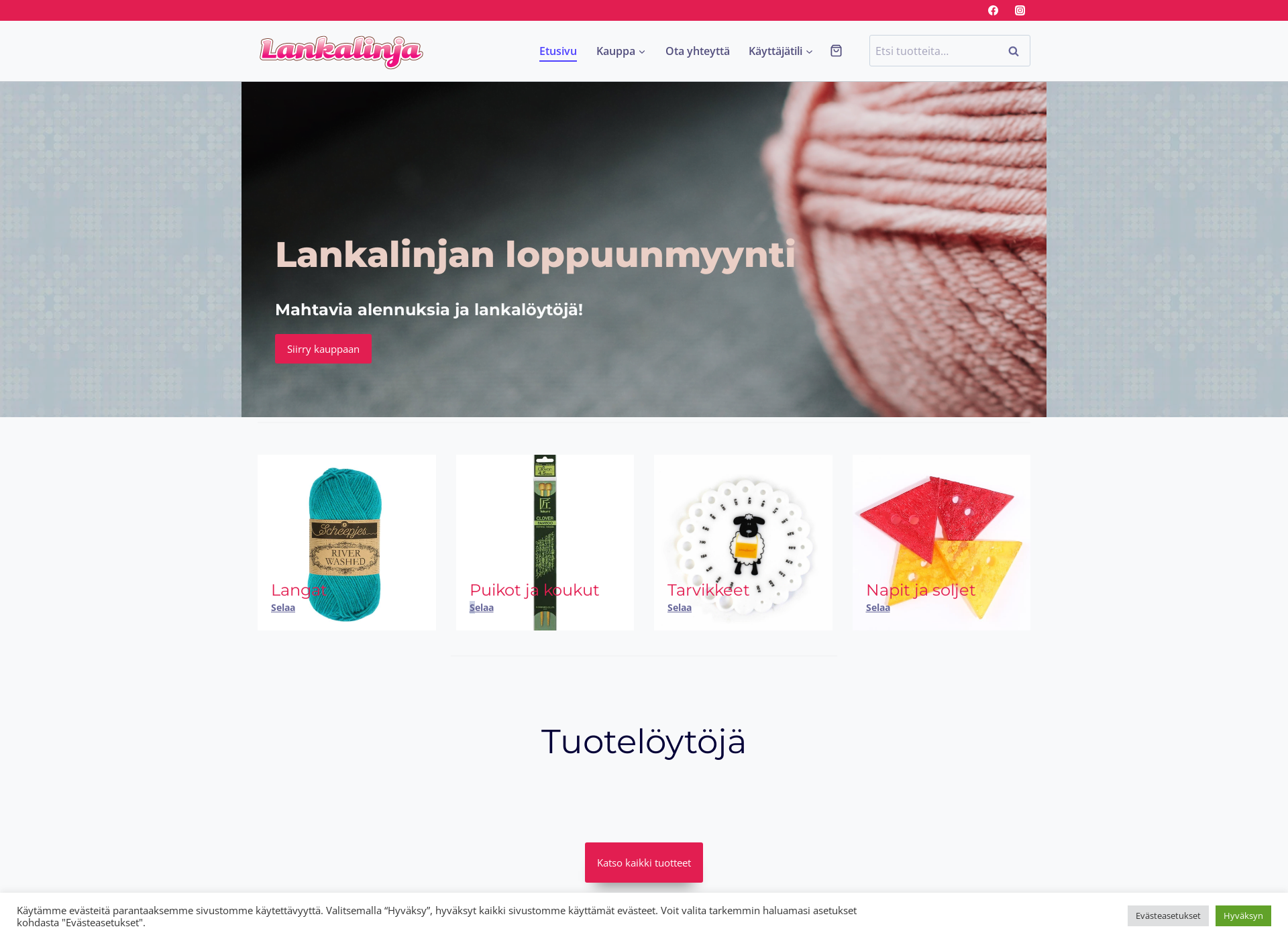 Skärmdump för lankalinja.fi