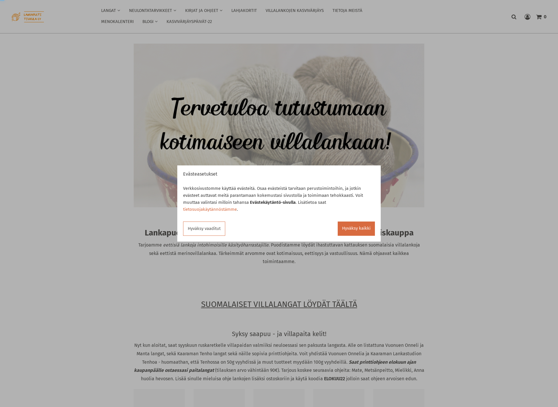Skärmdump för lankapuotitiukula.fi