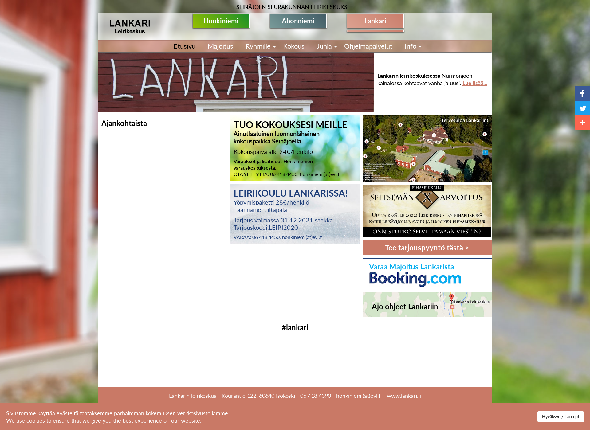 Skärmdump för lankari.fi