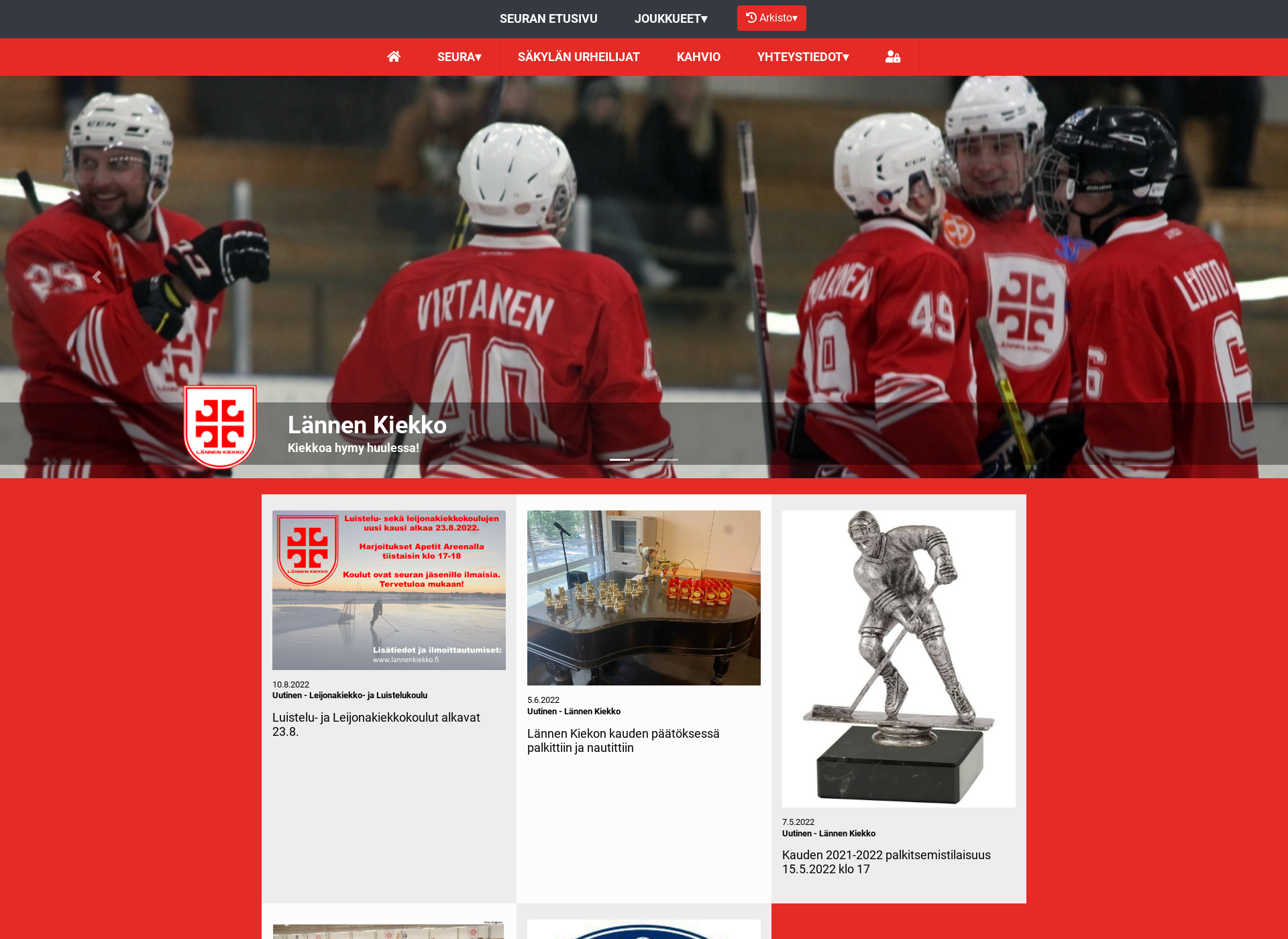 Screenshot for lannenkiekko.fi