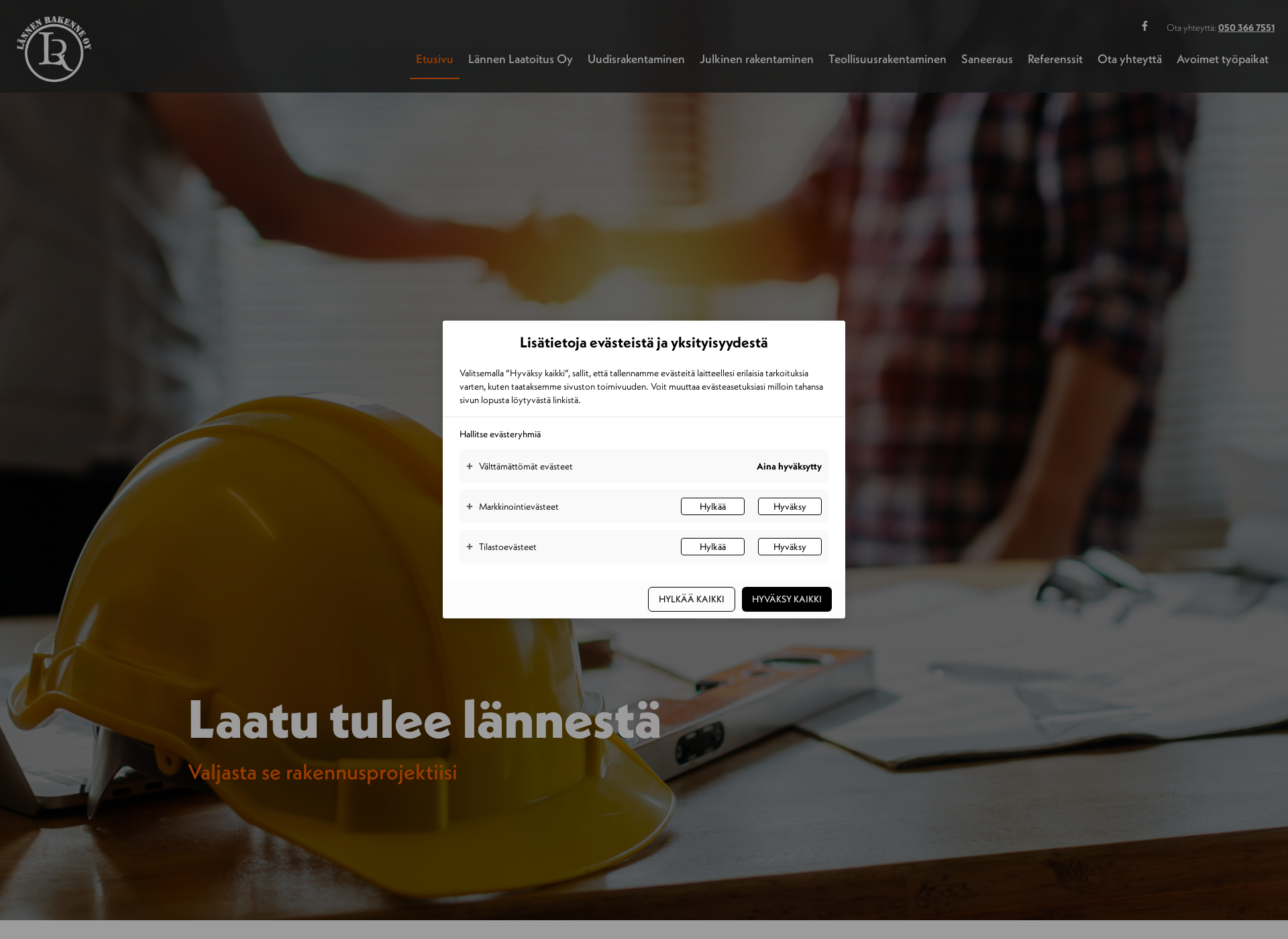 Screenshot for lannenlaatoitus.fi