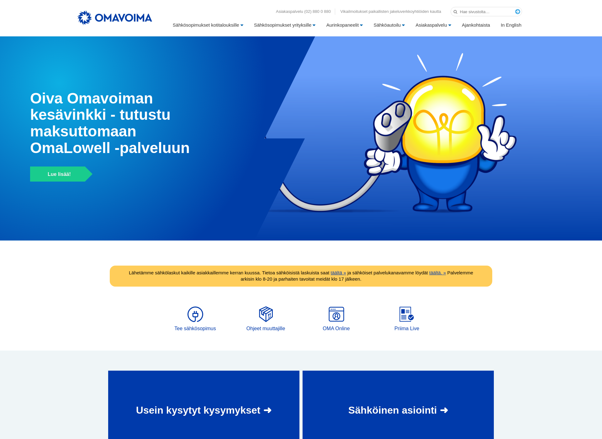Screenshot for lannenomavoima.fi