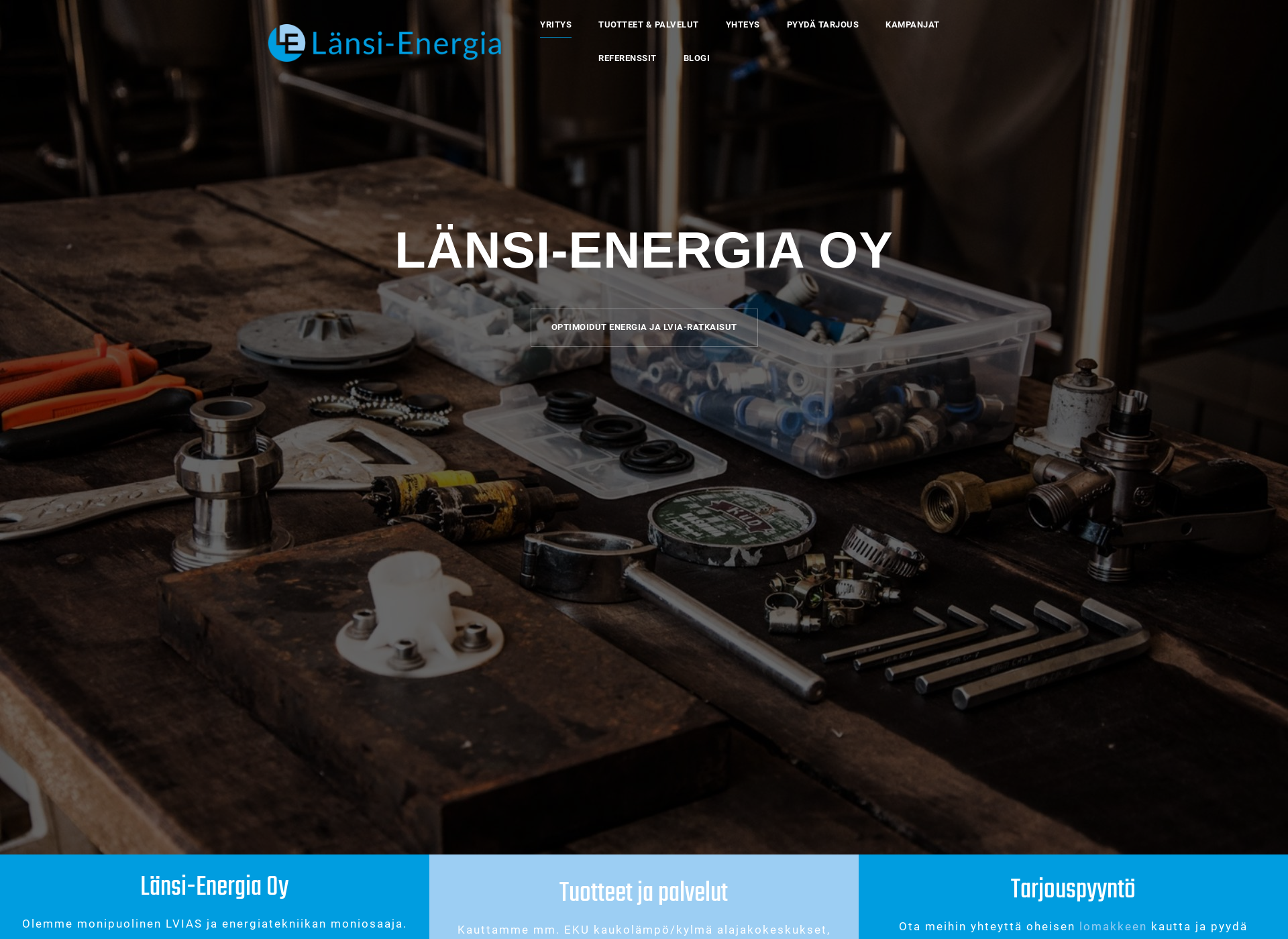 Skärmdump för lansienergia.fi