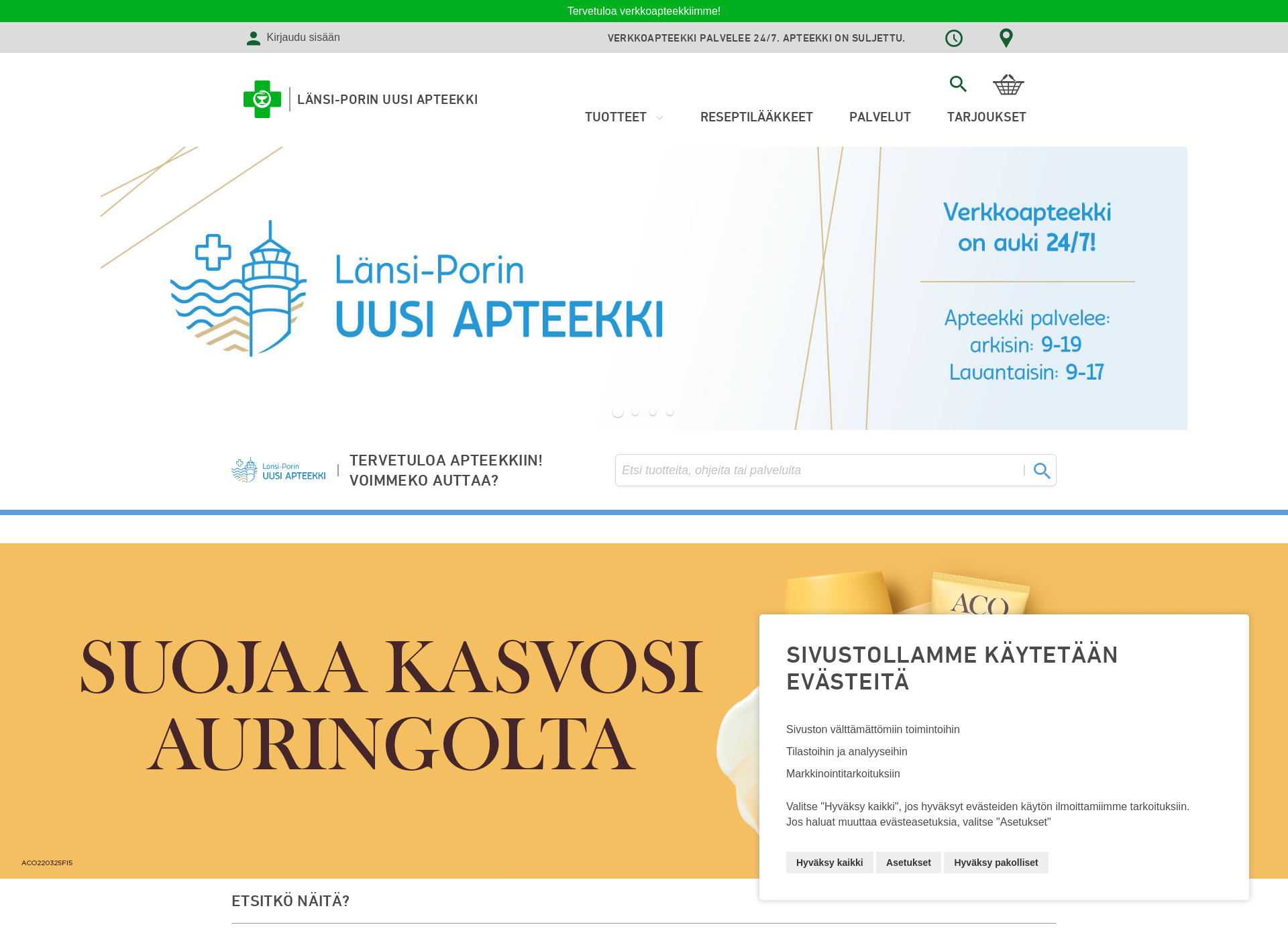 Screenshot for lansiporinuusiverkkoapteekki.fi