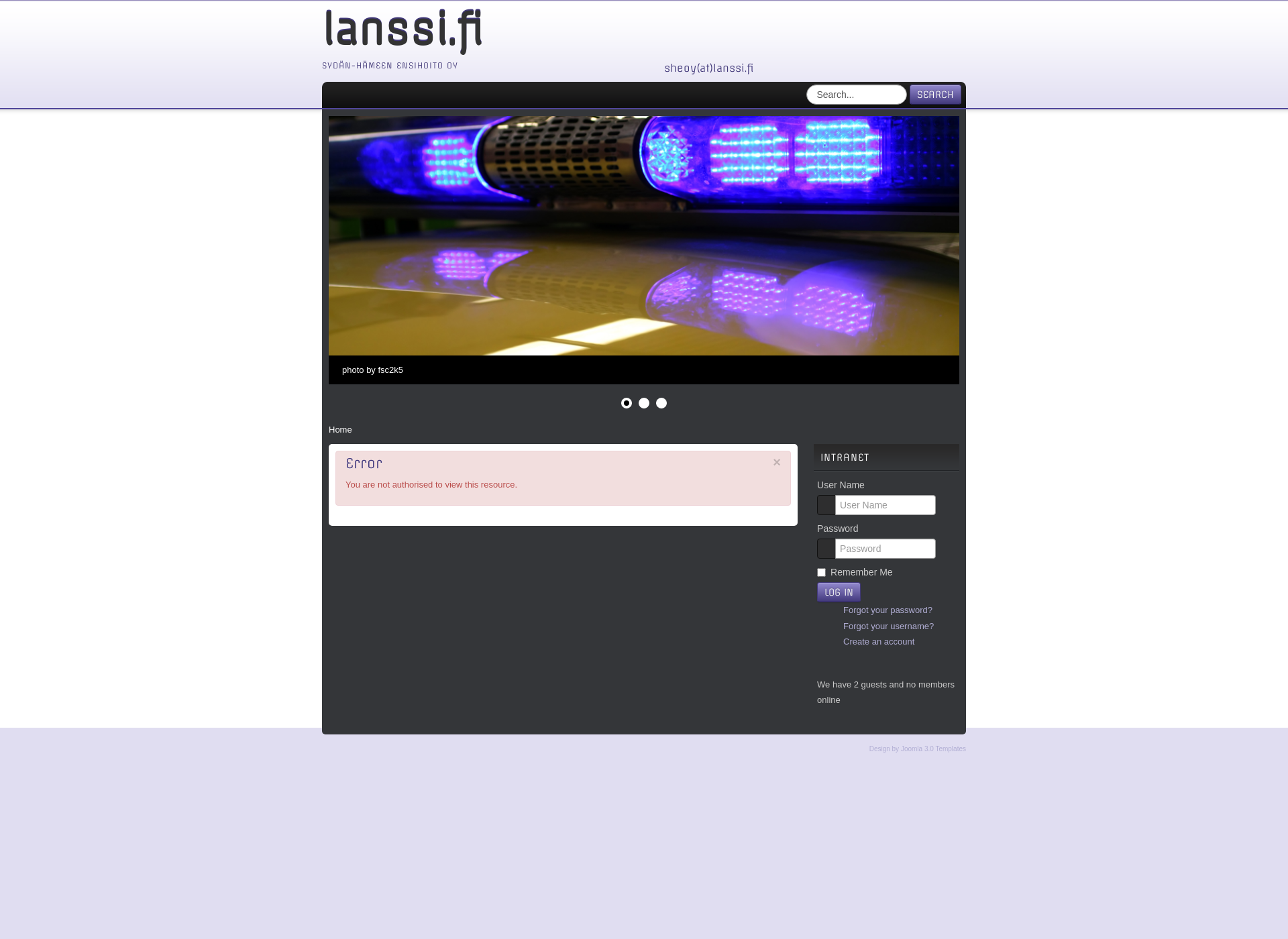 Skärmdump för lanssi.fi