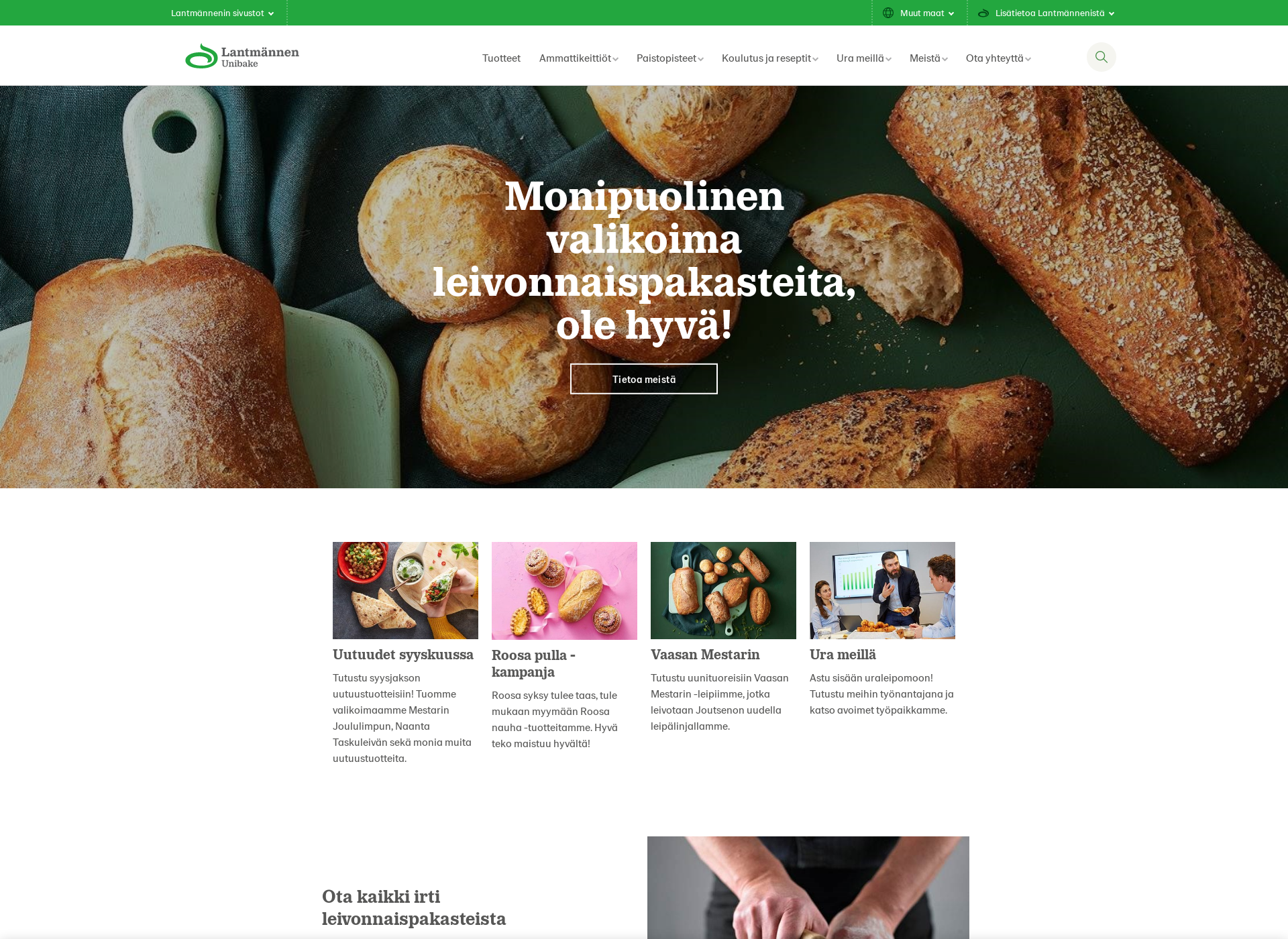 Screenshot for lantmannen-unibake.fi
