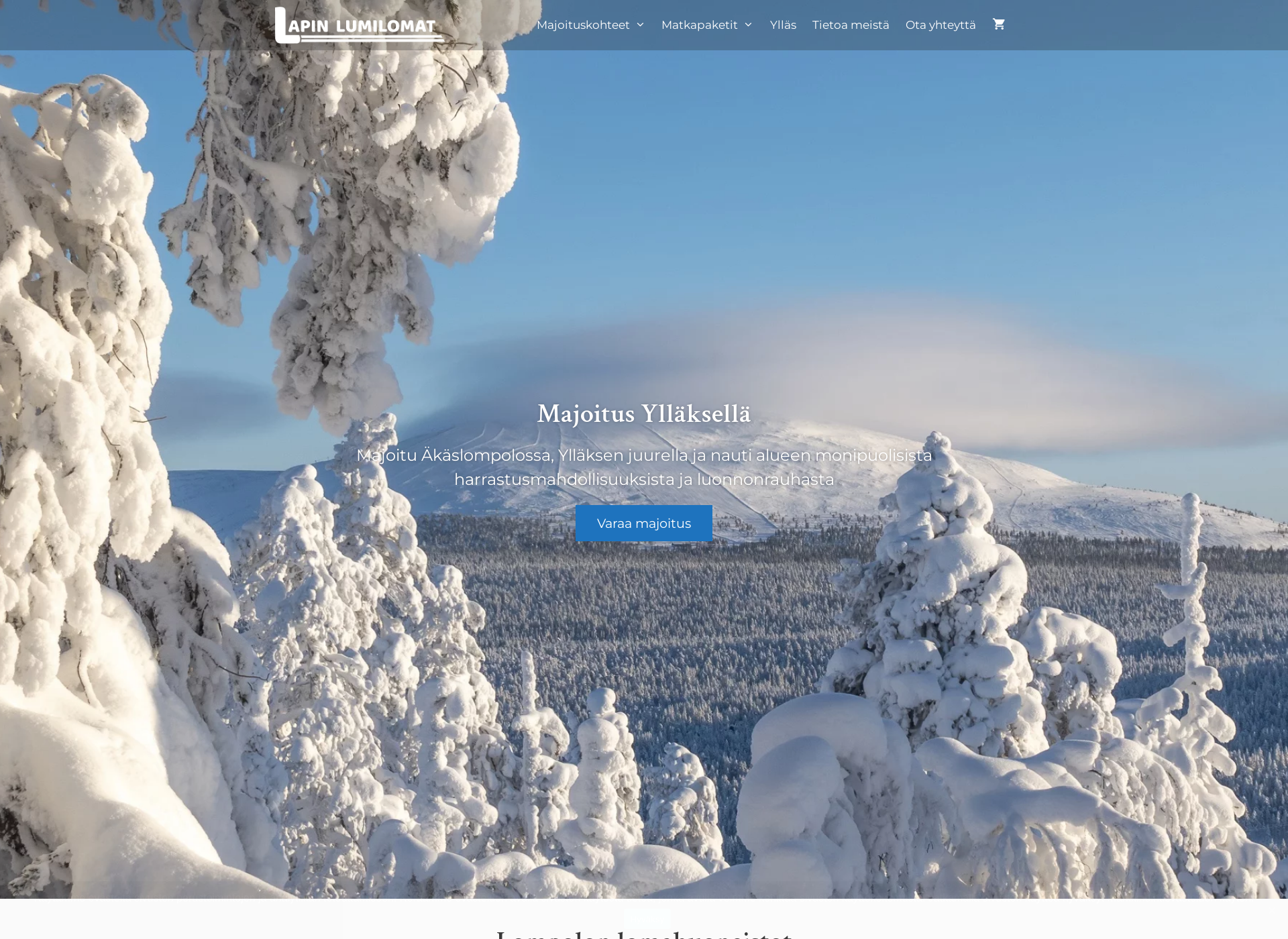 Screenshot for lapinlumilomat.fi