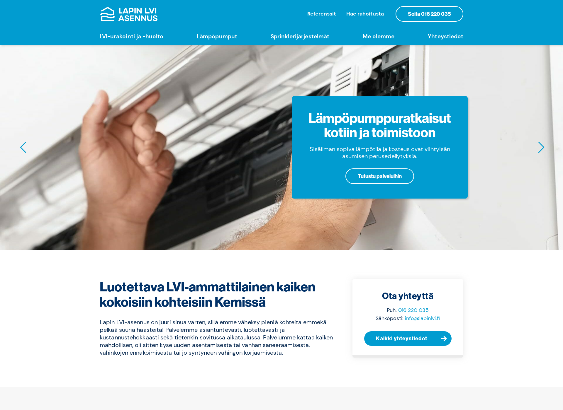Skärmdump för lapinlviasennus.fi