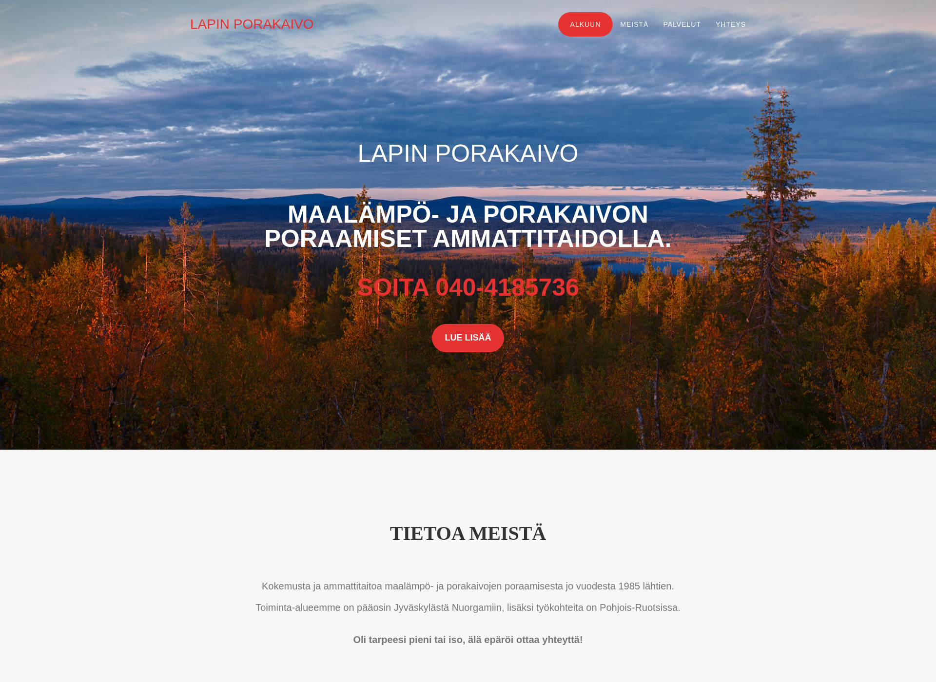 Screenshot for lapinporakaivo.fi