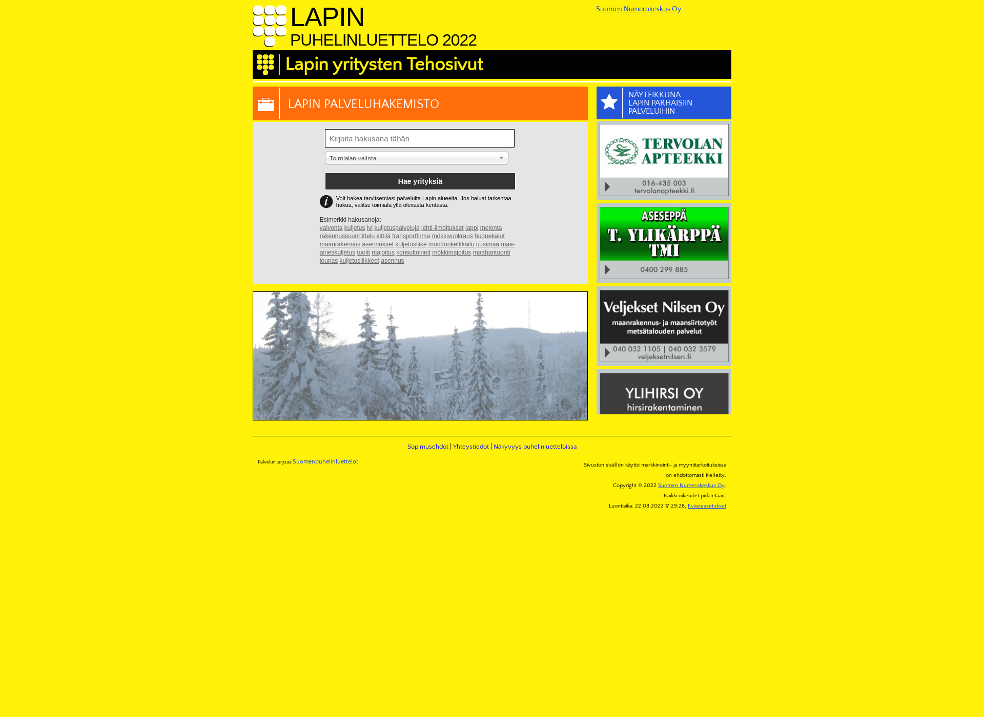 Screenshot for lapinpuhelinluettelo.fi