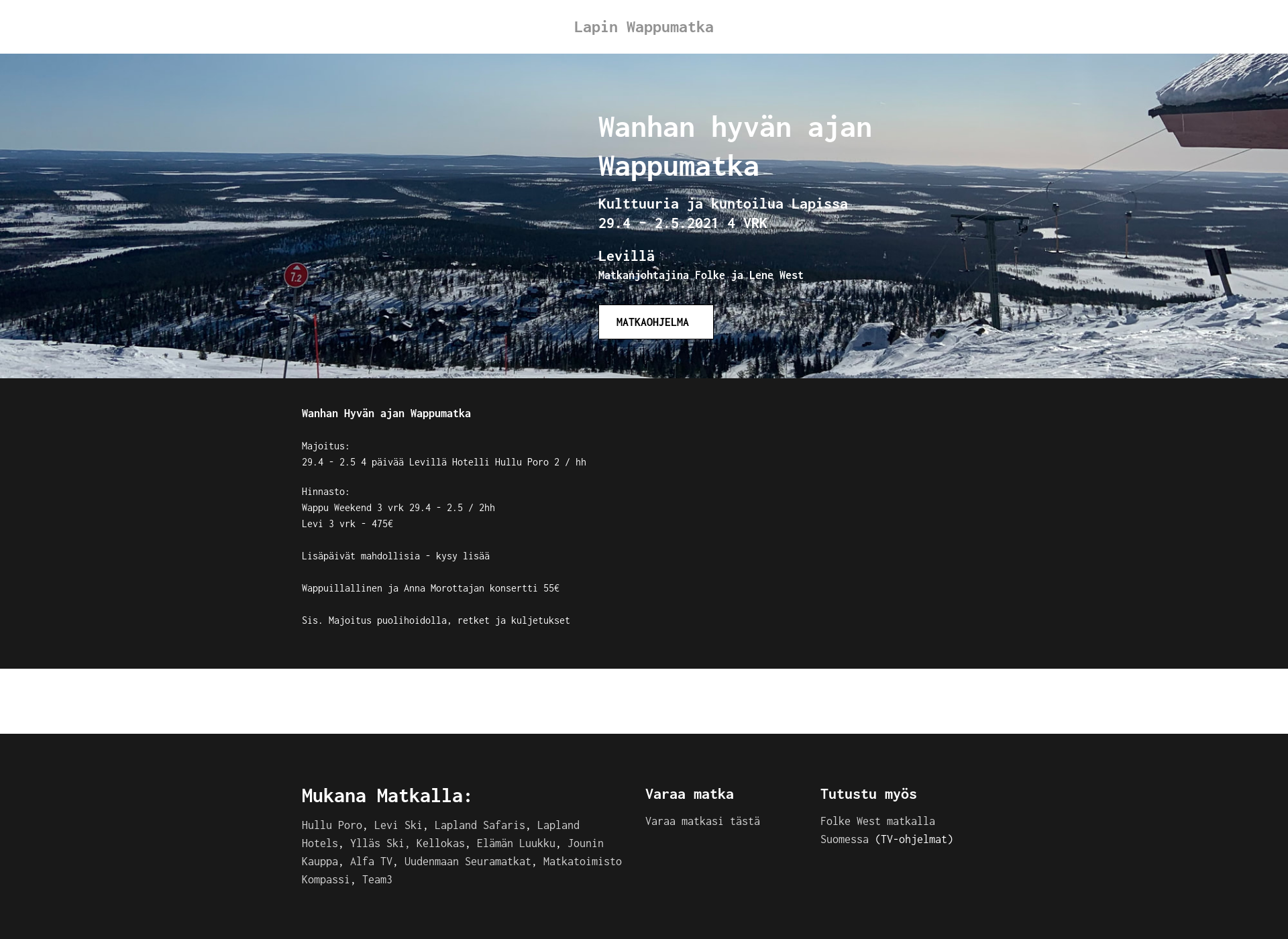 Screenshot for lapinwappumatka.fi