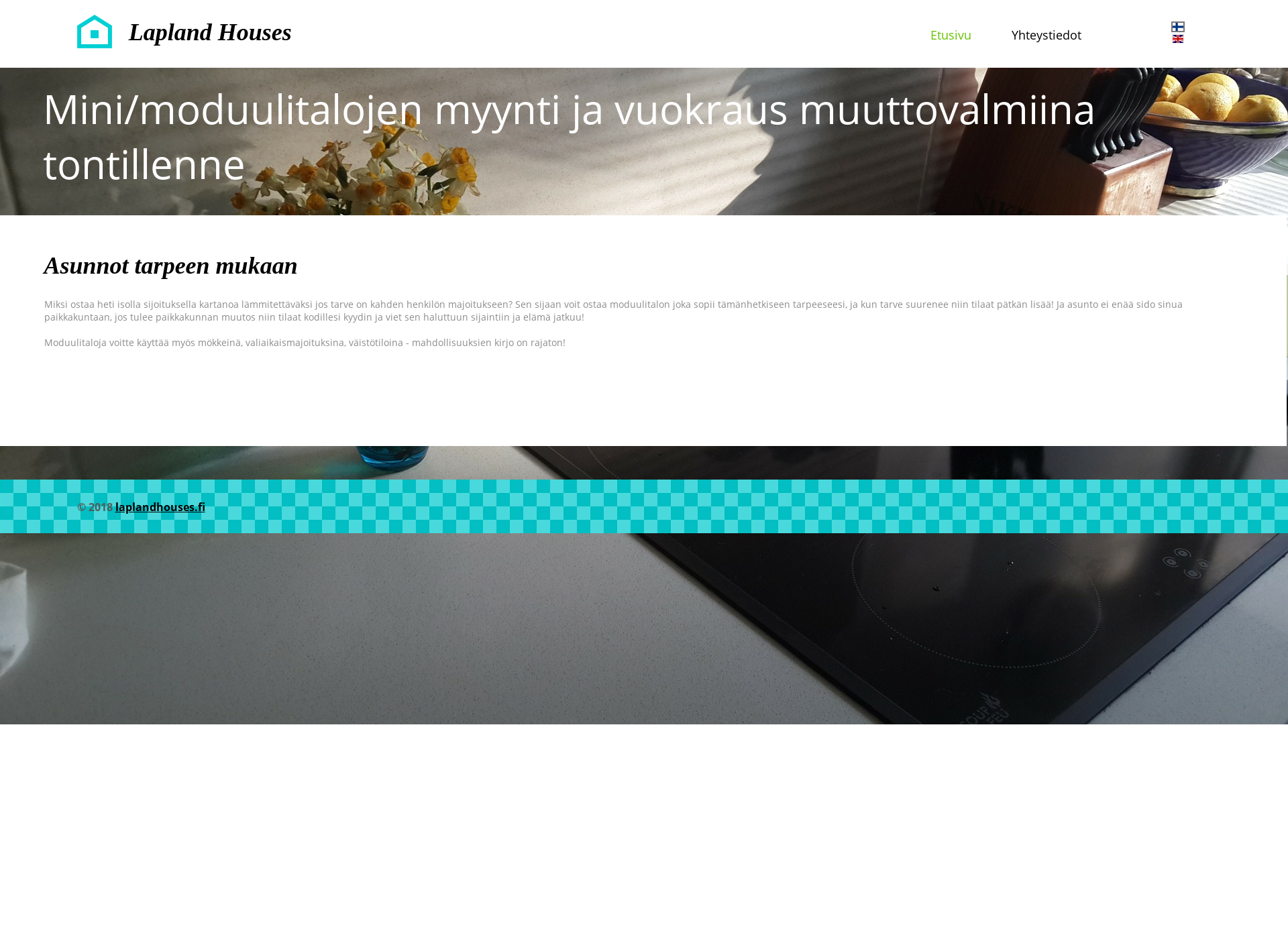 Skärmdump för laplandhouses.fi
