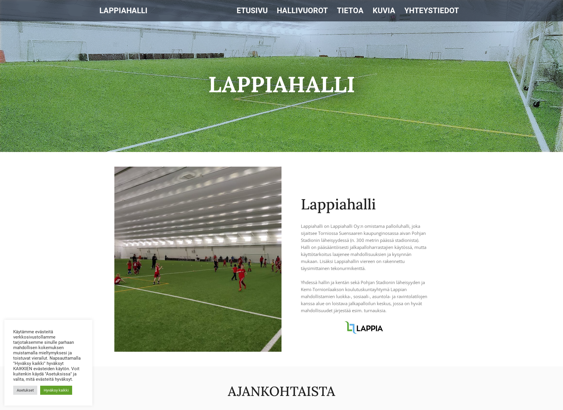 Screenshot for lappiahalli.fi