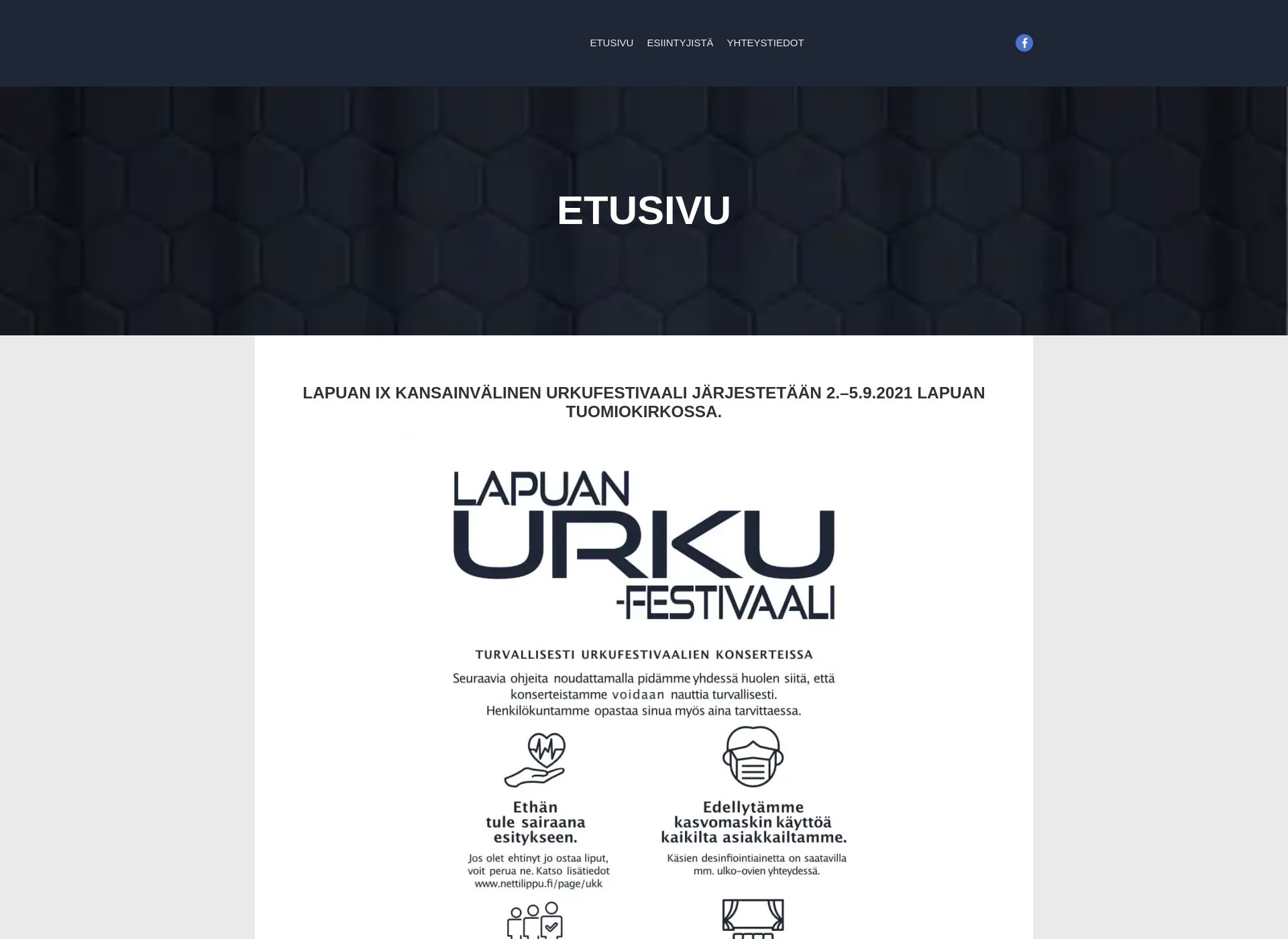 Screenshot for lapuanurkufestivaali.fi