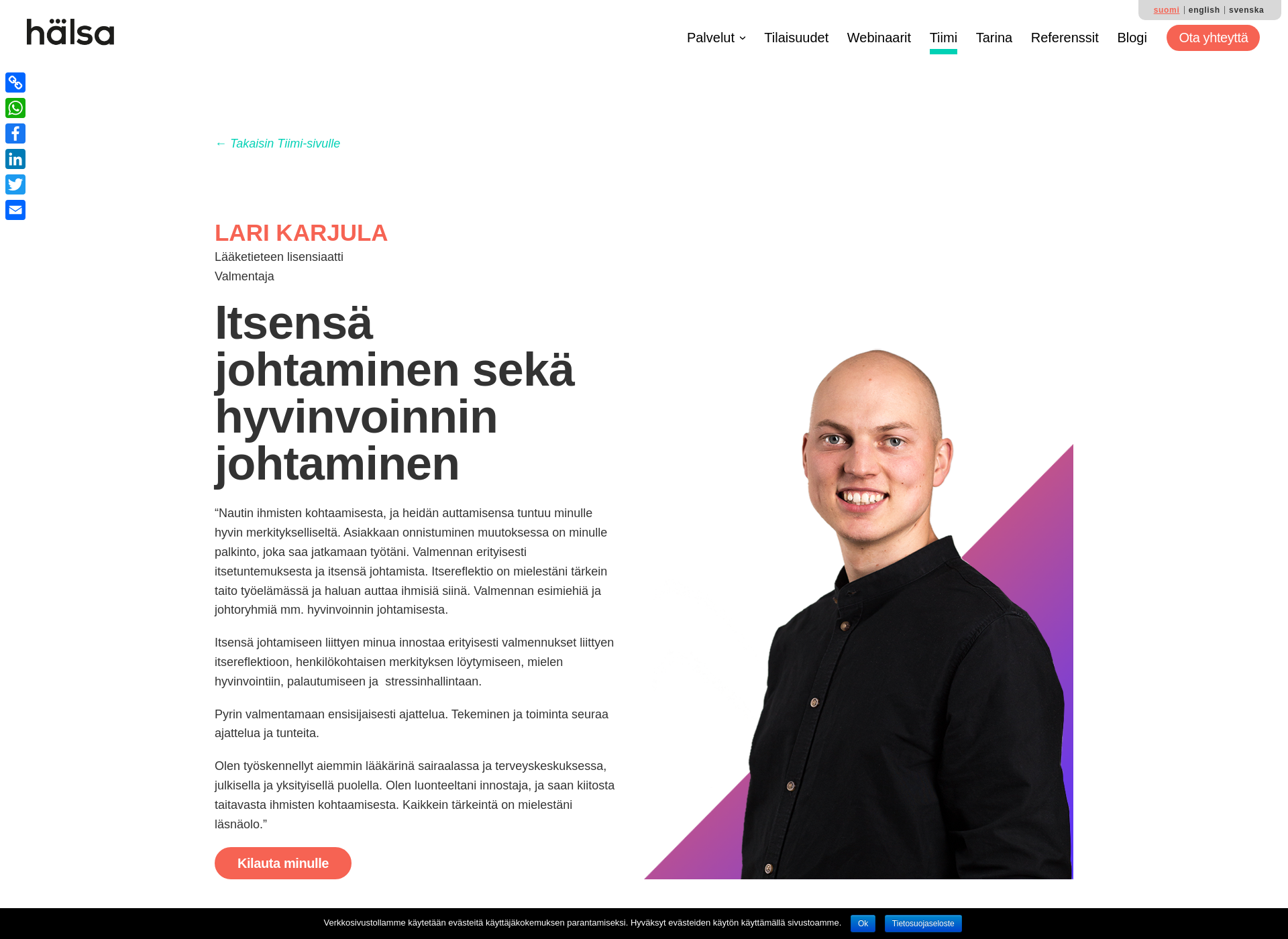 Skärmdump för larikarjula.fi