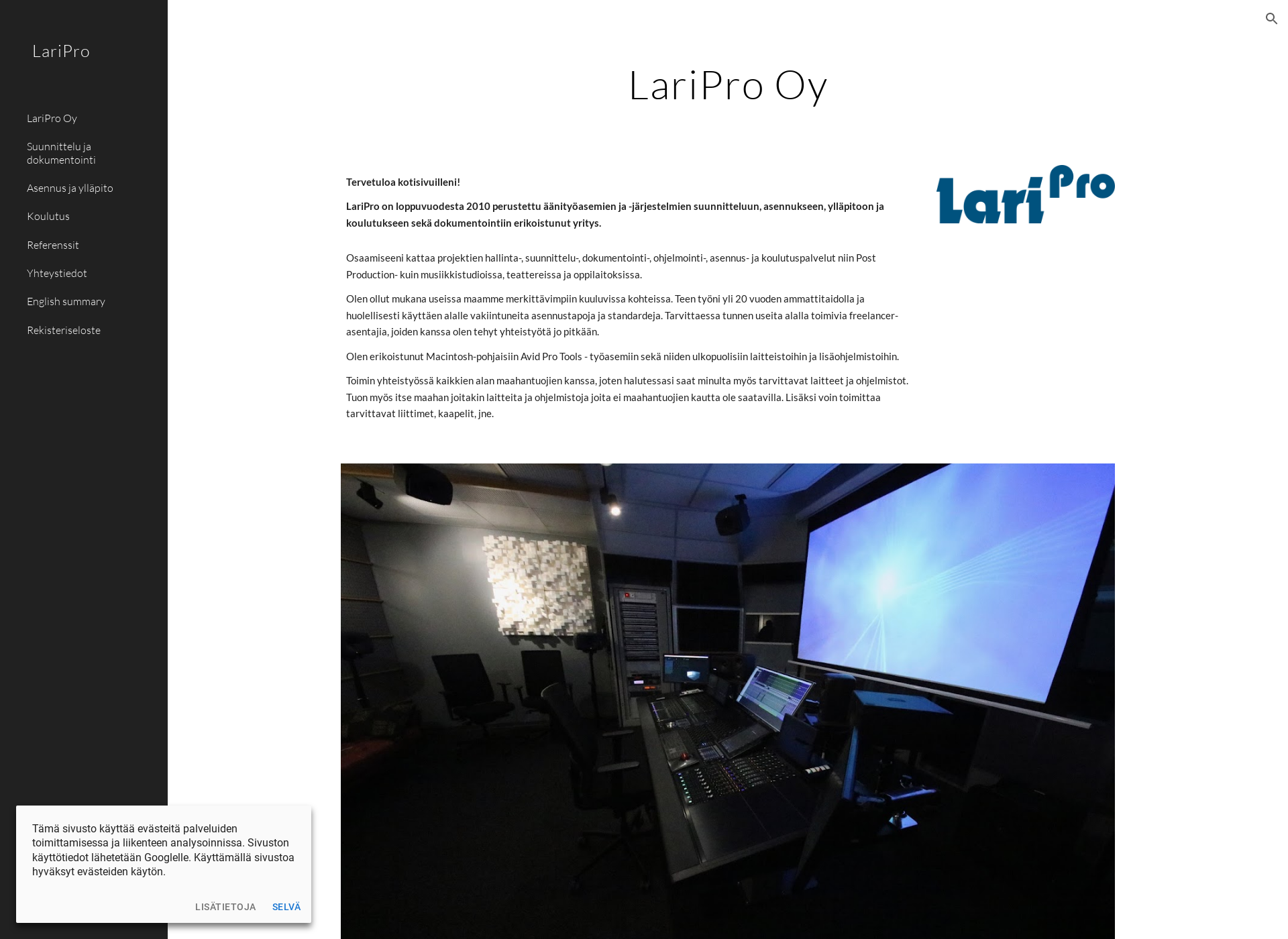 Skärmdump för laripro.fi