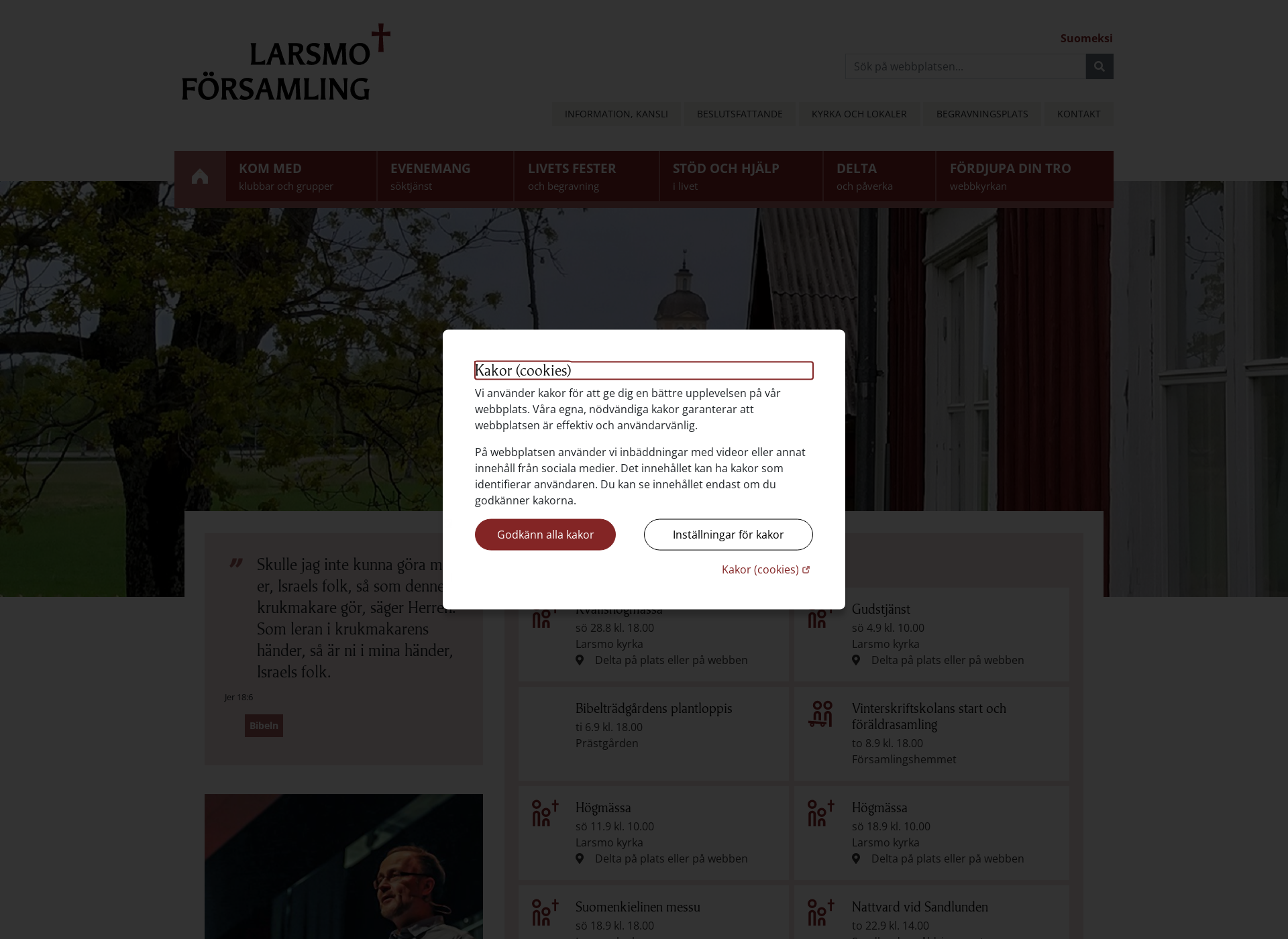 Screenshot for larsmoforsamling.fi