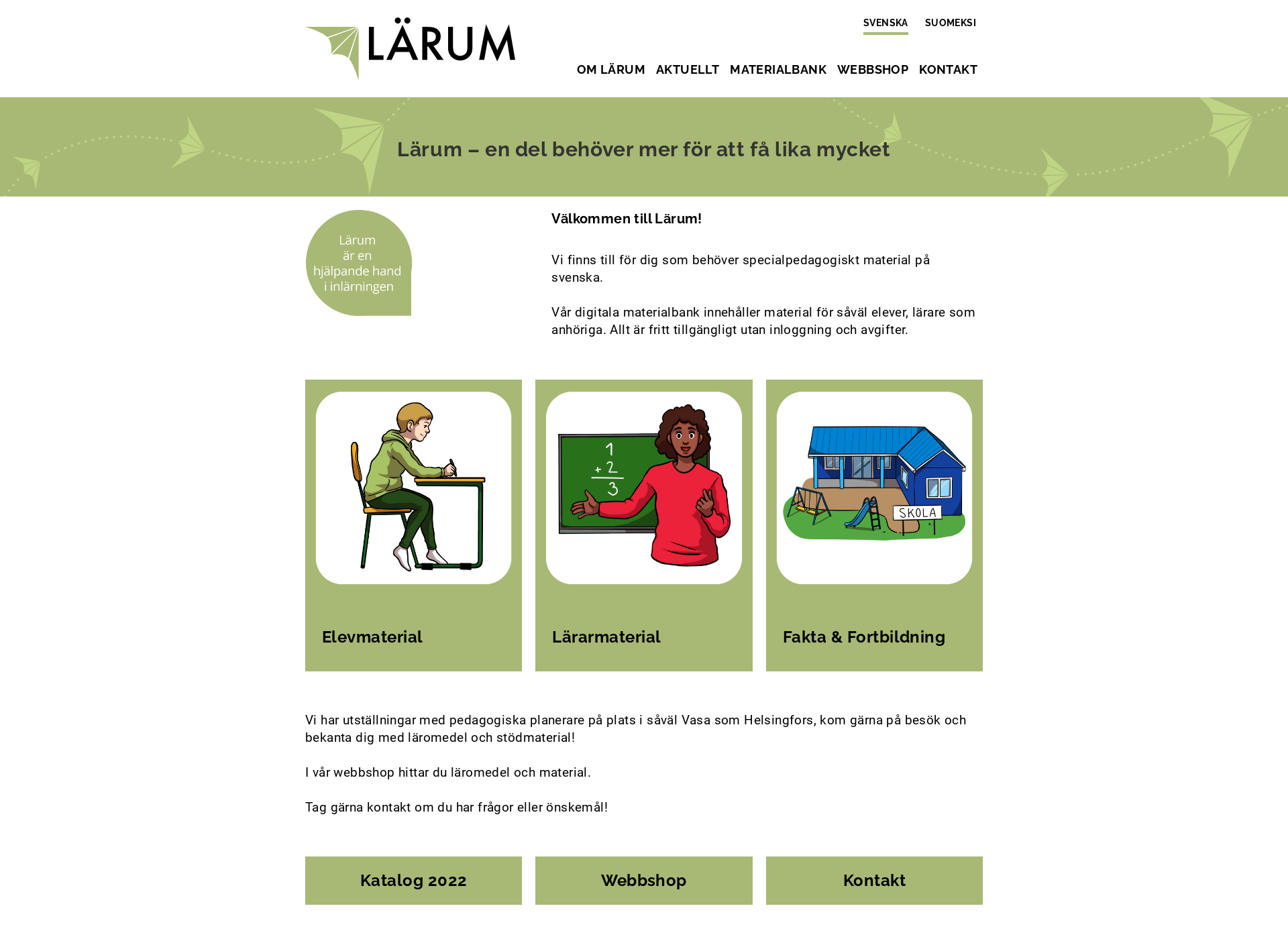 Skärmdump för larum.fi