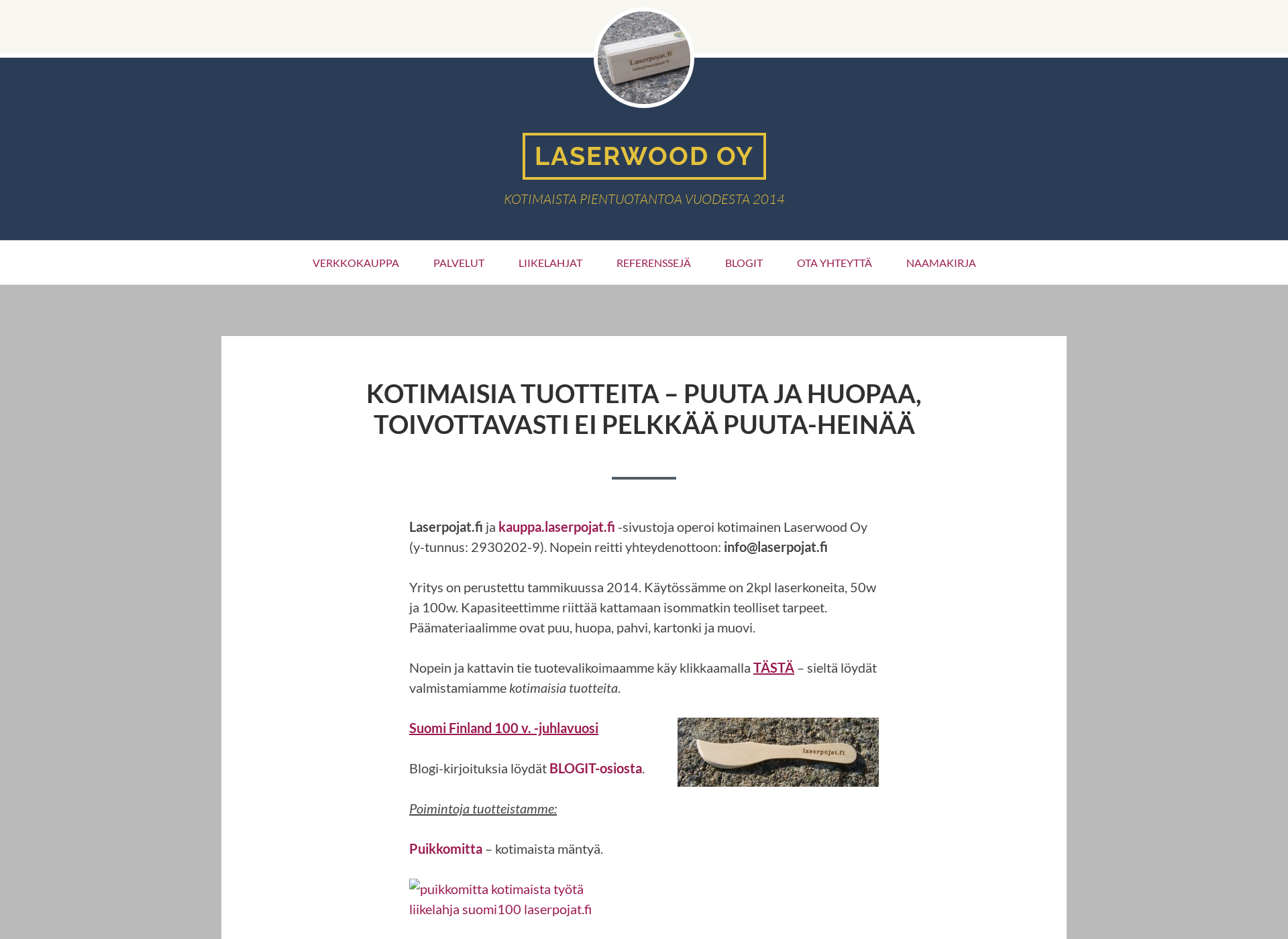 Screenshot for laserpojat.fi