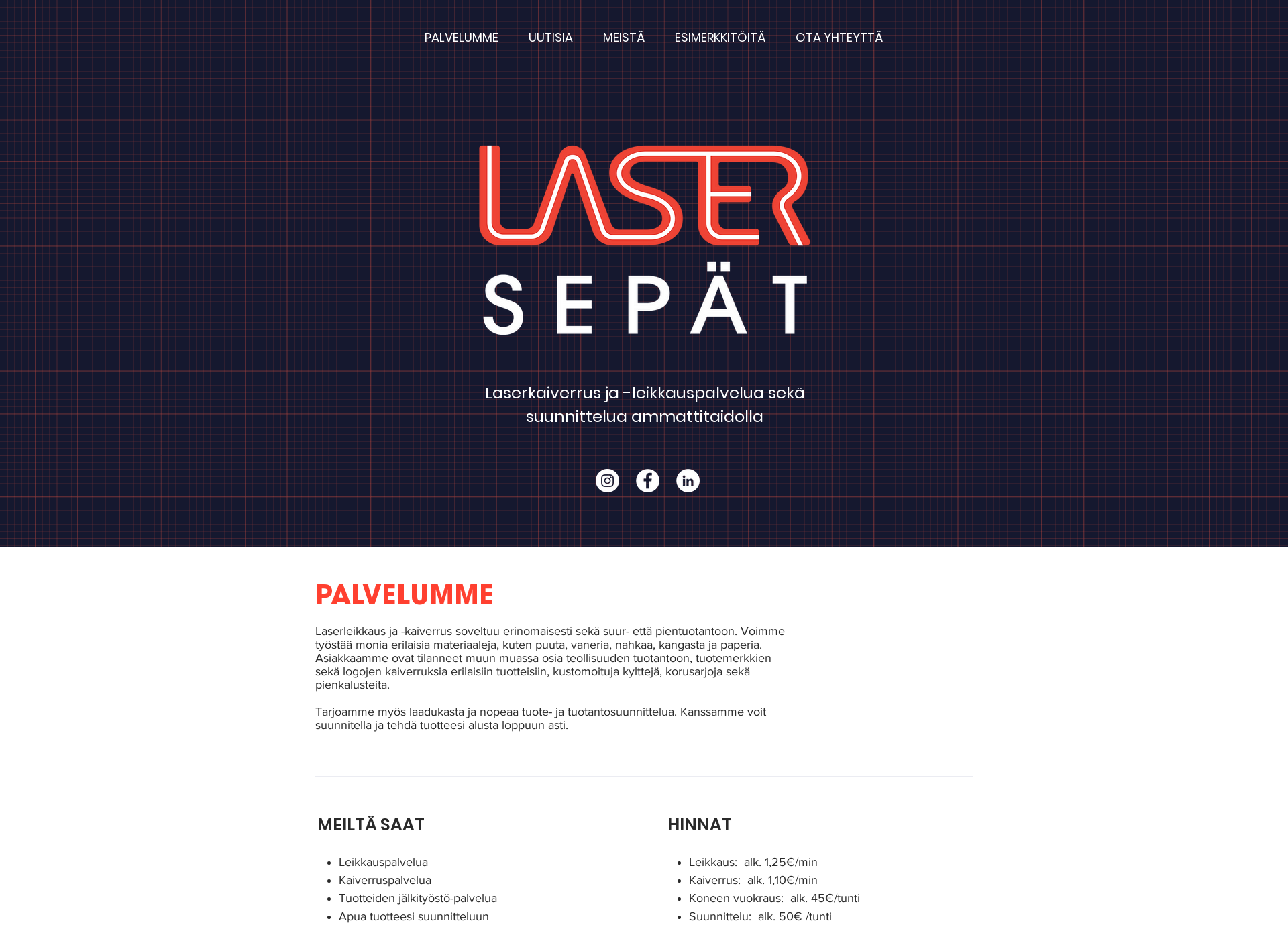 Screenshot for lasersepat.fi