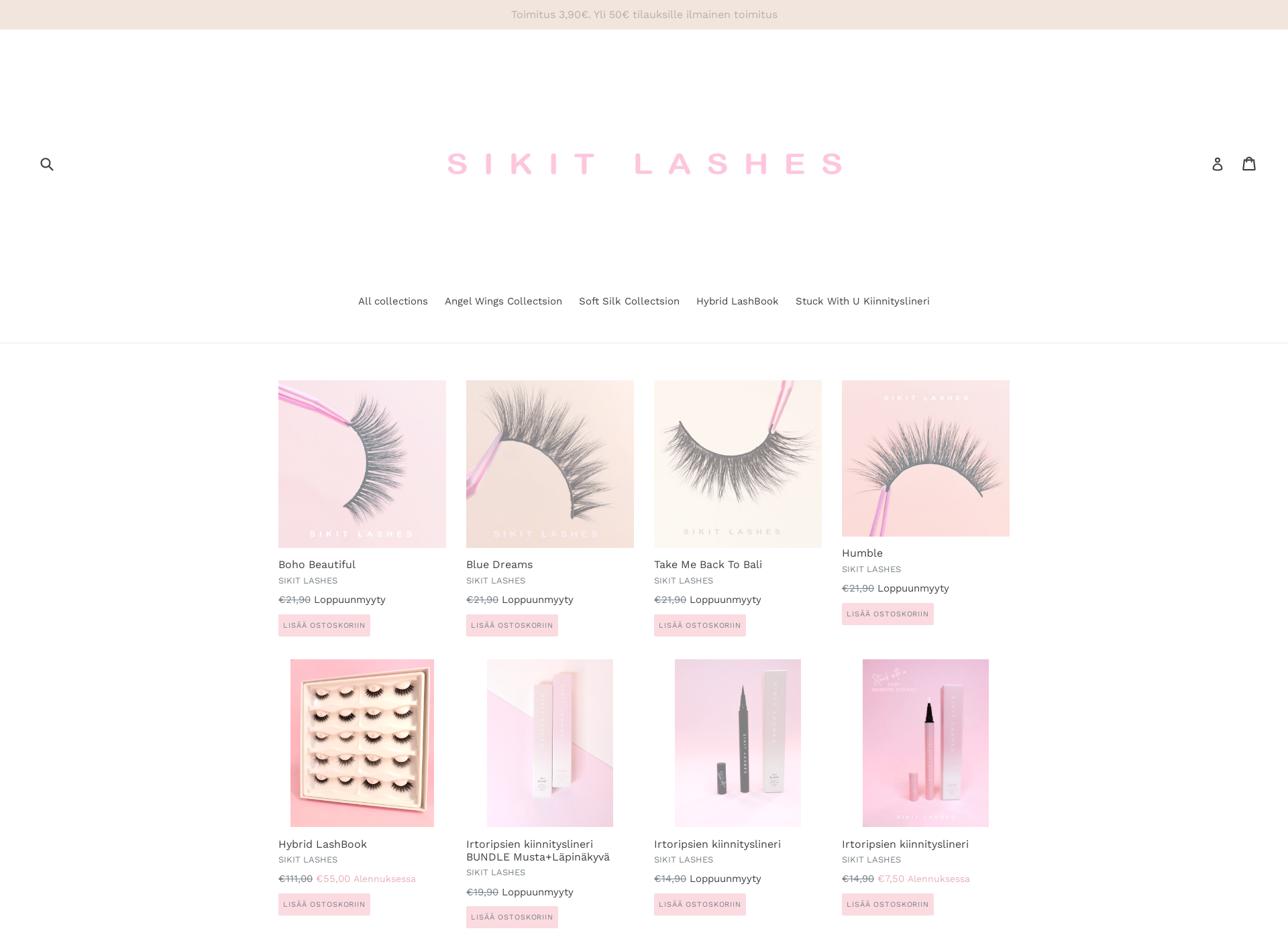 Screenshot for lashes.fi
