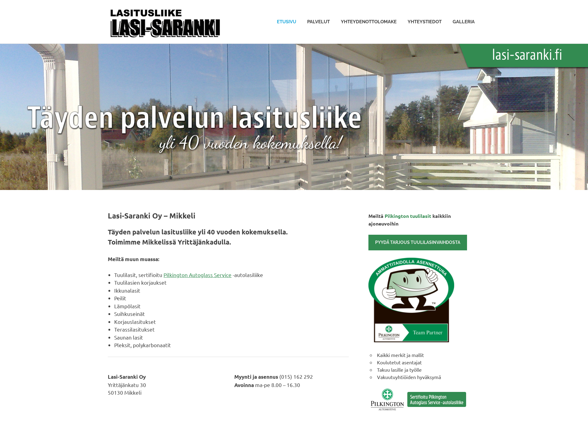 Skärmdump för lasi-saranki.fi